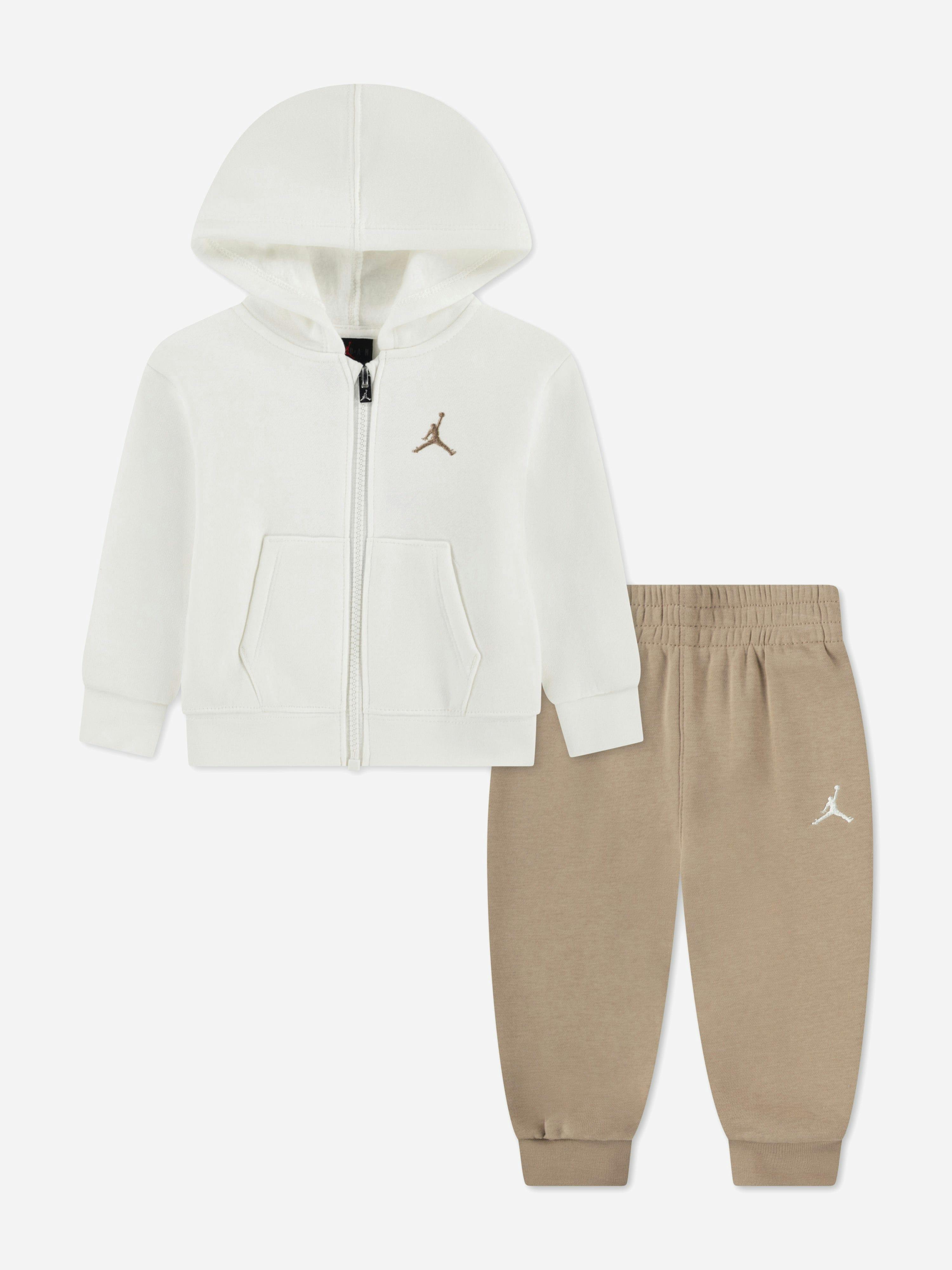Jordan Boys Beige Kids Mj Brooklyn Fleece Fz Tracksuit In - 12 Months