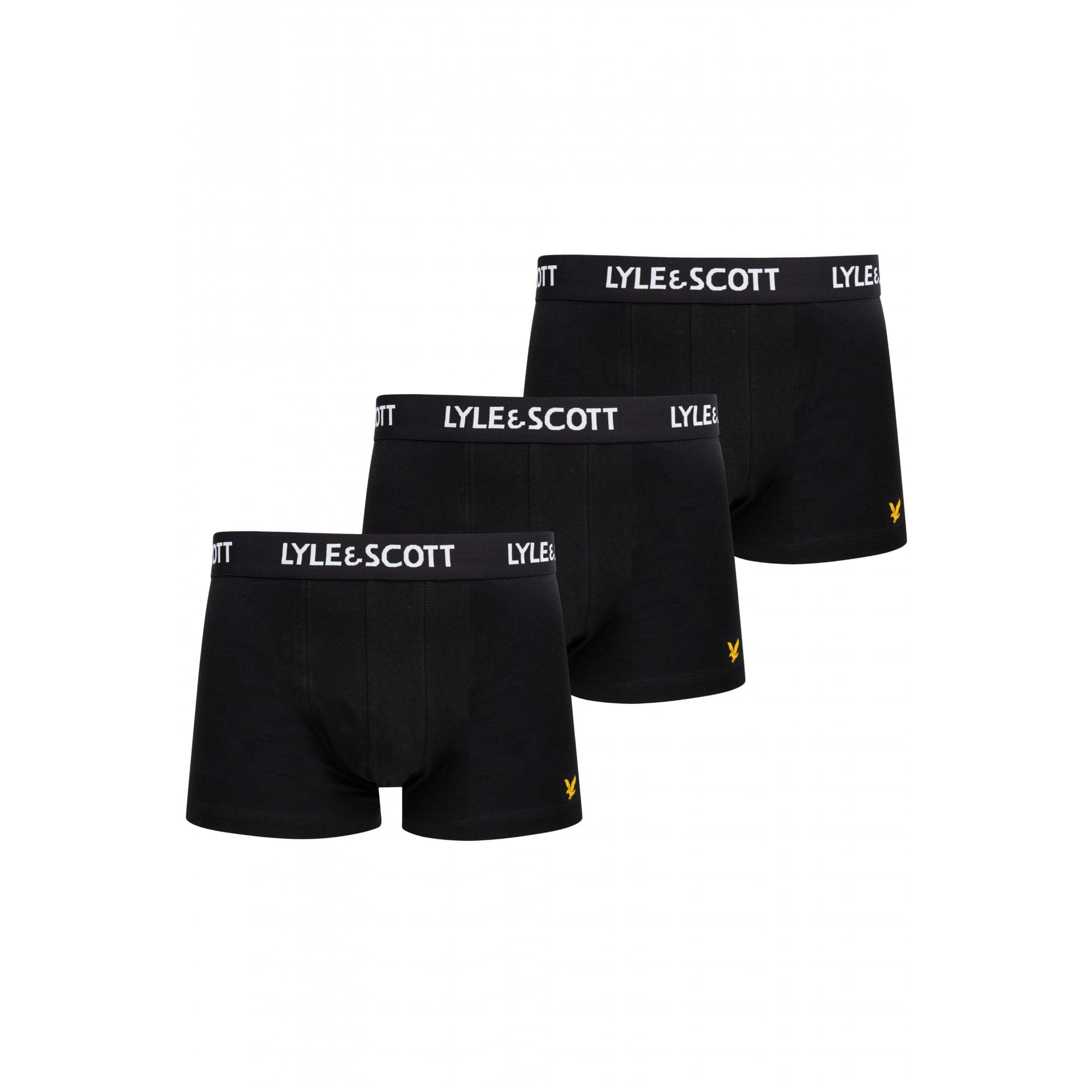 Lyle & Scott Black 3-Pack Barclay Boxer Briefs, - M