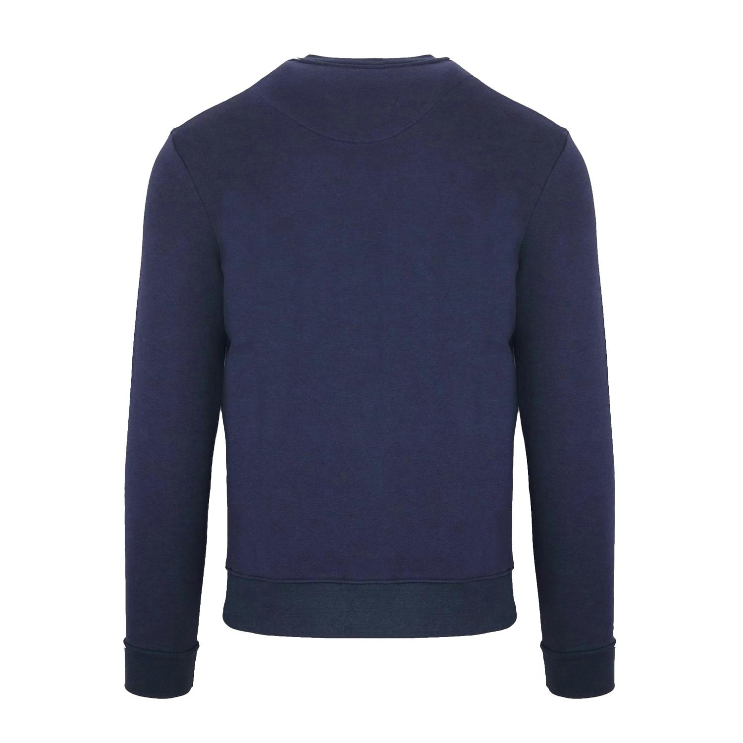 Aquascutum Men's Logo Crew Neck Sweatshirt - Navy - M - Navy - 100% Cotton
