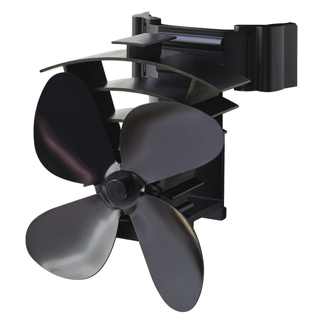 Valiant Black Remora Magnetic Flue Pipe Stove Fan