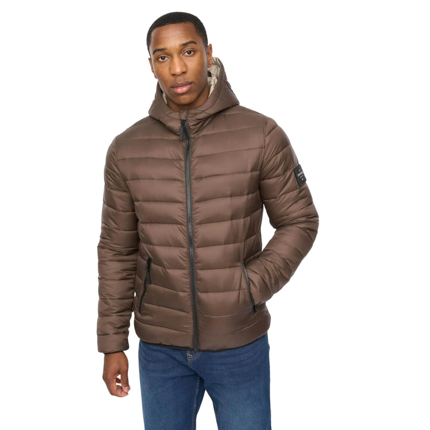 Crosshatch Men's Brown Gattering Mve Jacket - Xl - 100% Nylon
