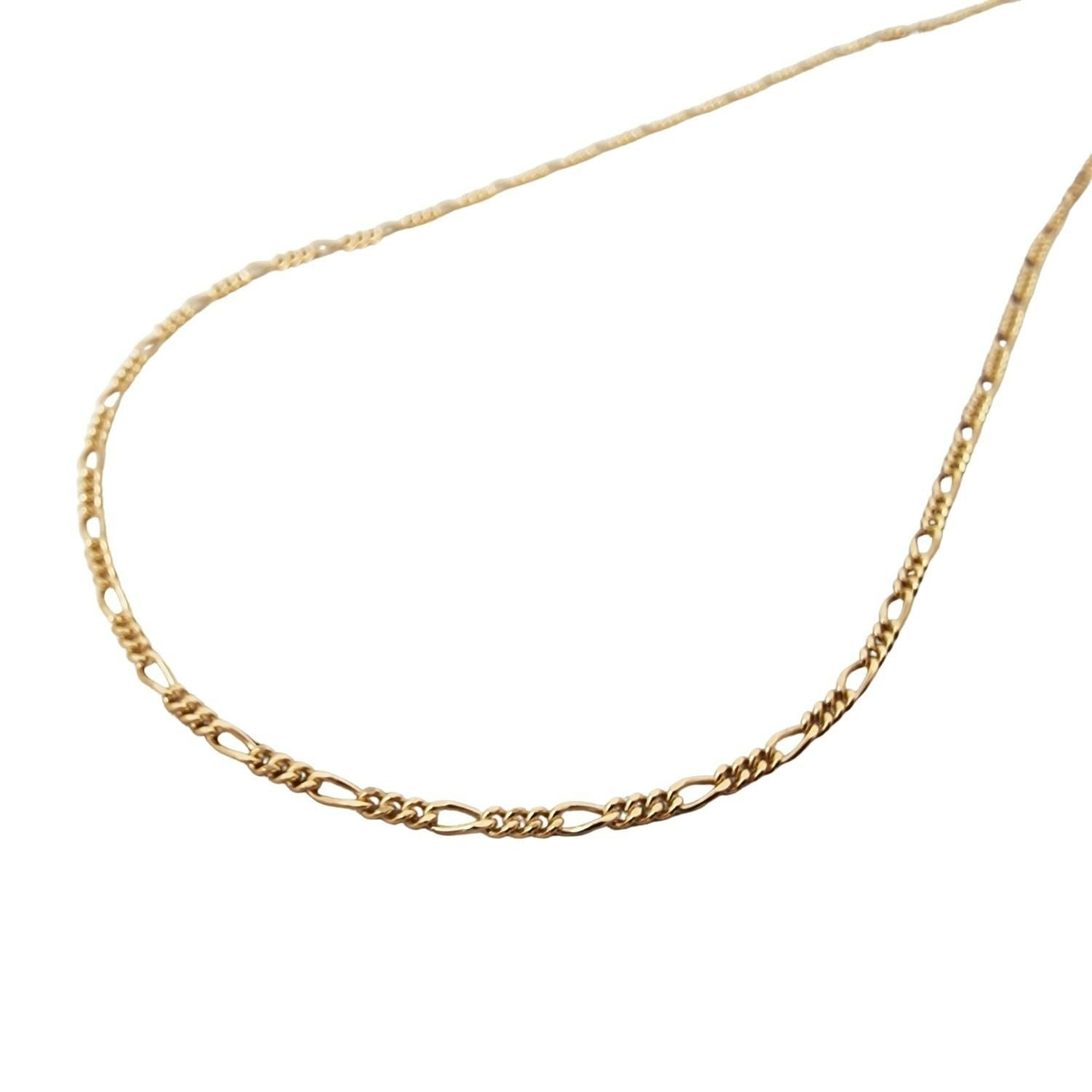 Harfi Women's Gold 18Ct Plated Figaro Chain Necklace - 45Cm
