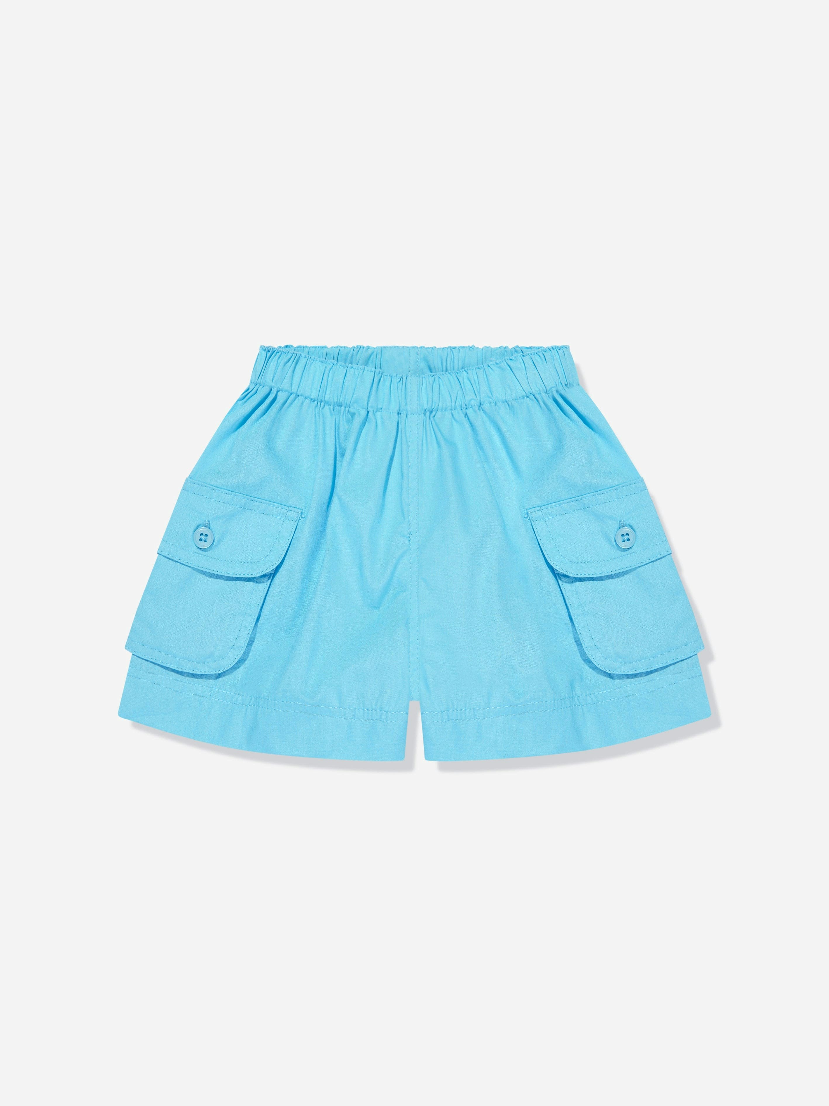 Rachel Riley Men's Blue Baby Boys Pocket Shorts In - 12 Mths