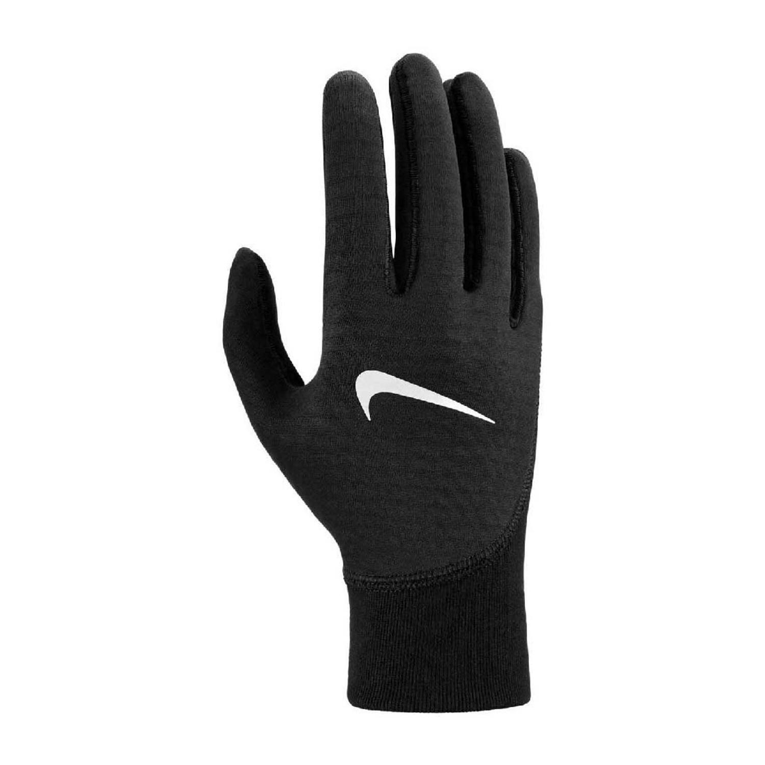 Nike Men's Black Therma-Fit Pacer Sphere Sports Gloves - M - 72% Polyester/18% Spandex