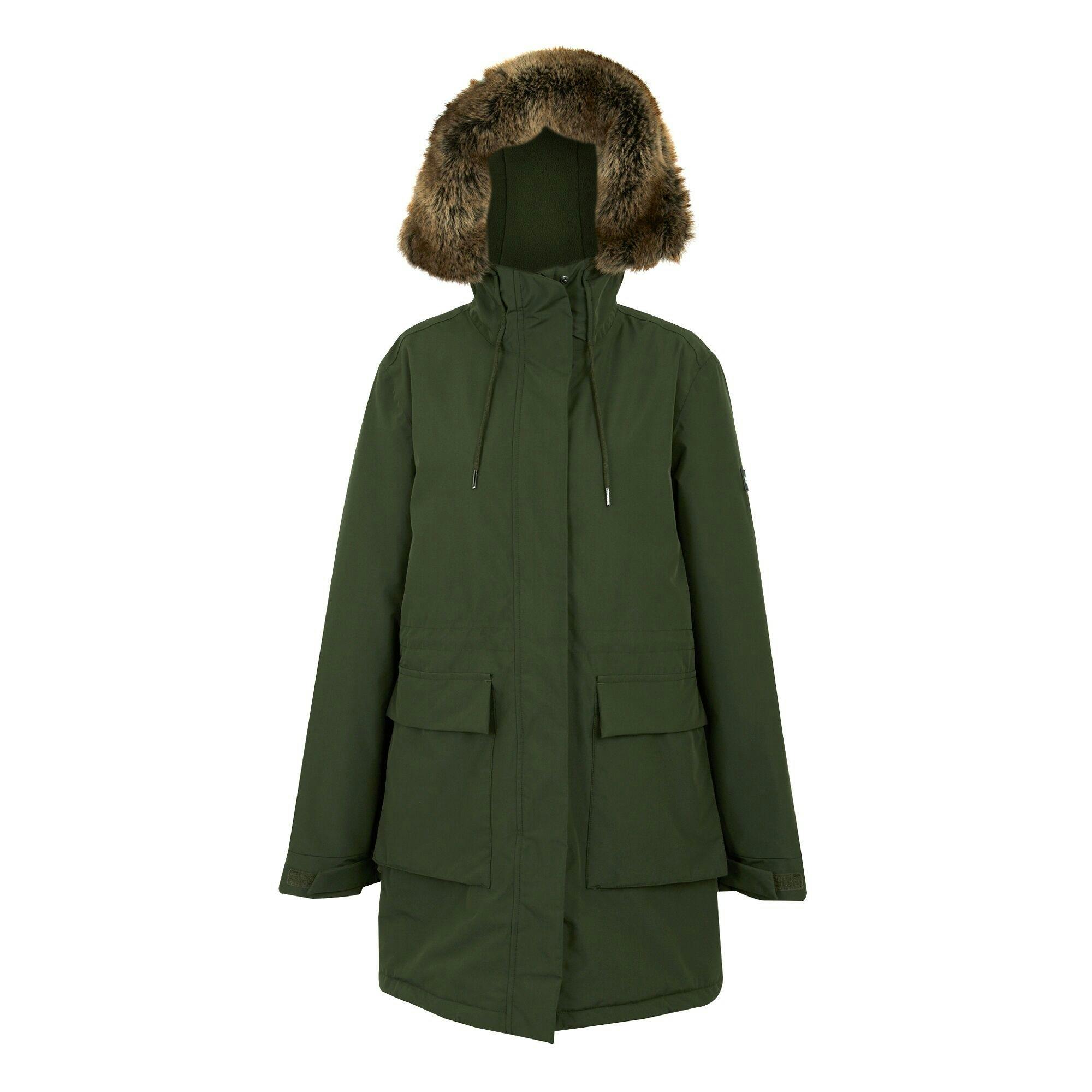 Regatta Women's Dark Sabinka Insulated Waterproof Jacket - Khaki - 12 Uk - Khaki - 100% Polyester