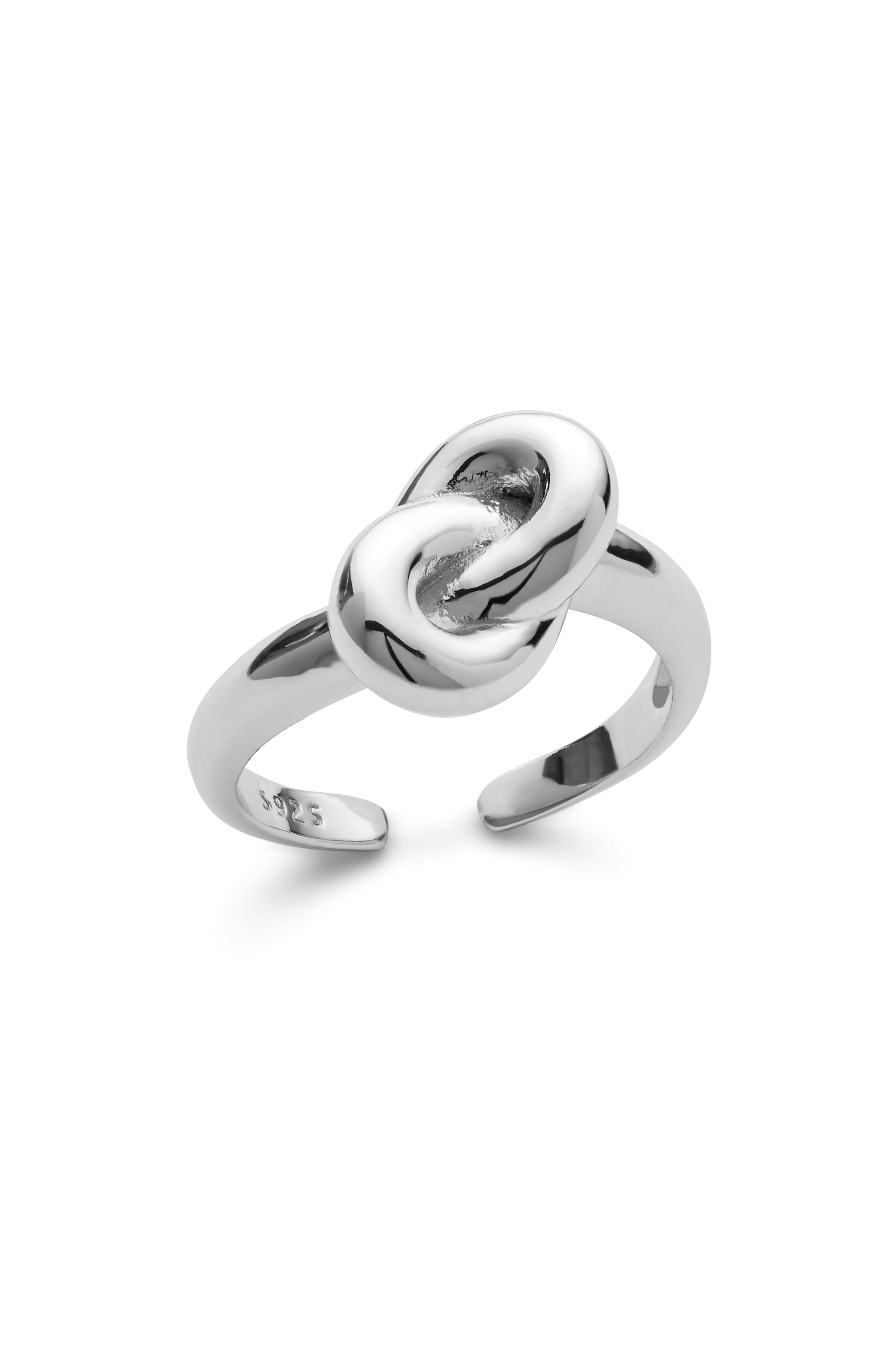 Elk & Bloom Silver Sterling Knot Ring - Yes Please