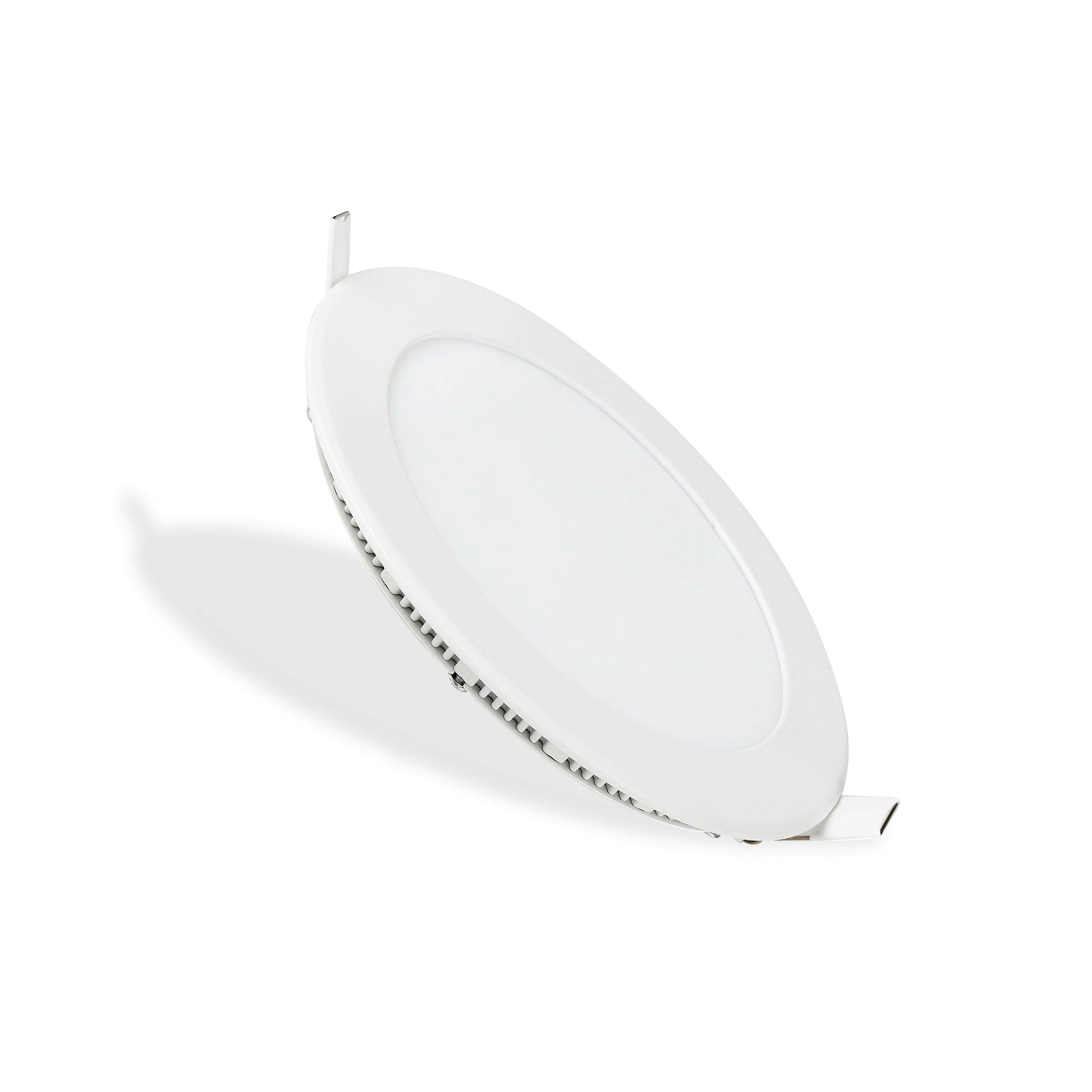 Ener-J White/Light 18W Recessed Round Led Down Mini Panel 220Mm Diameter, 205Mm Hole Size, Ce Driver, 20000 Hours Long Life | Single Pack - 3000K