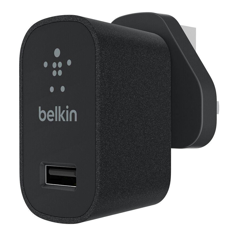 Belkin Black 12W Mixit 2.4 Amp Uk Mains Charger - F8m731drblk