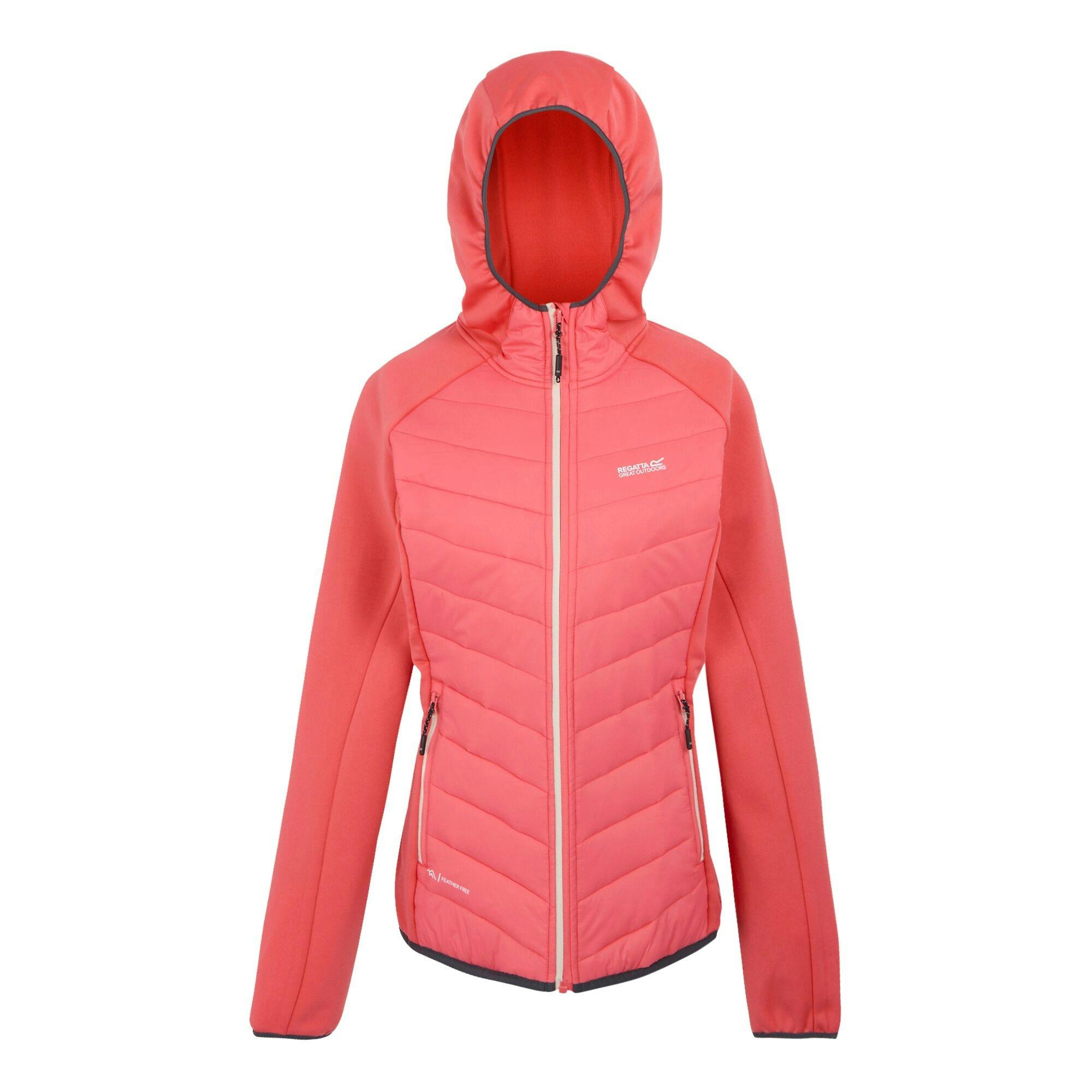 Regatta Women's Peach/Grey Andreson Viii Hybrid Jacket - Bloom/Seal - 8 Uk - Bloom/Seal - 90% Polyester/10% Elastane