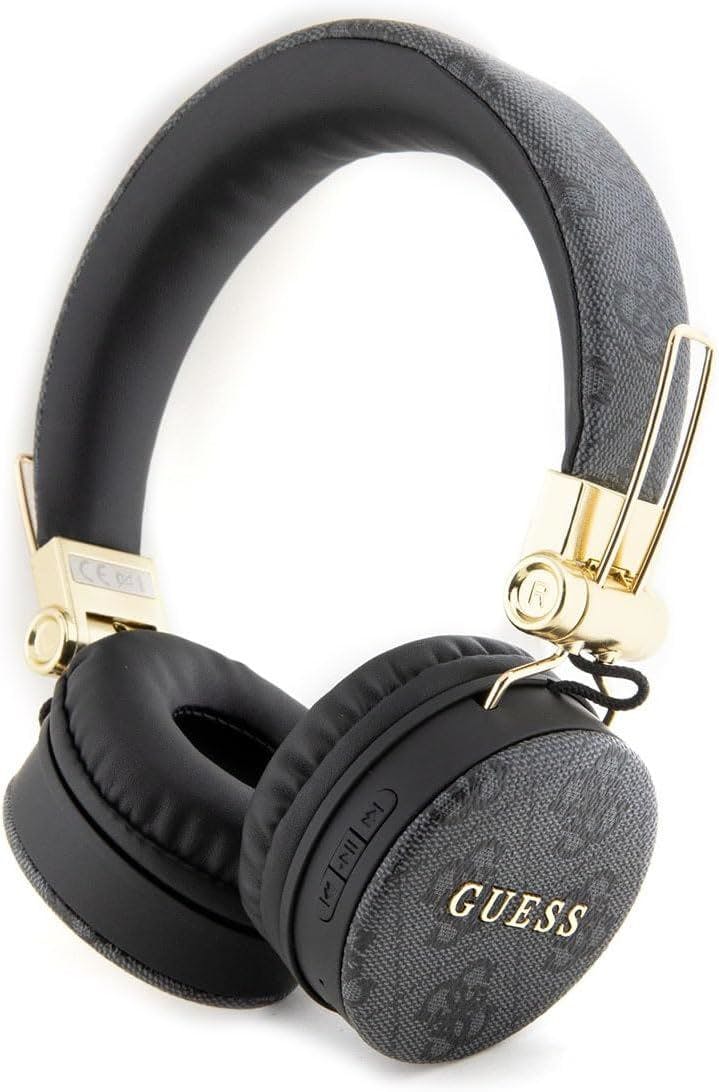 Guess Black 4G Pu Leather With Metal Logo Wireless Headphones - Gubh704gemk