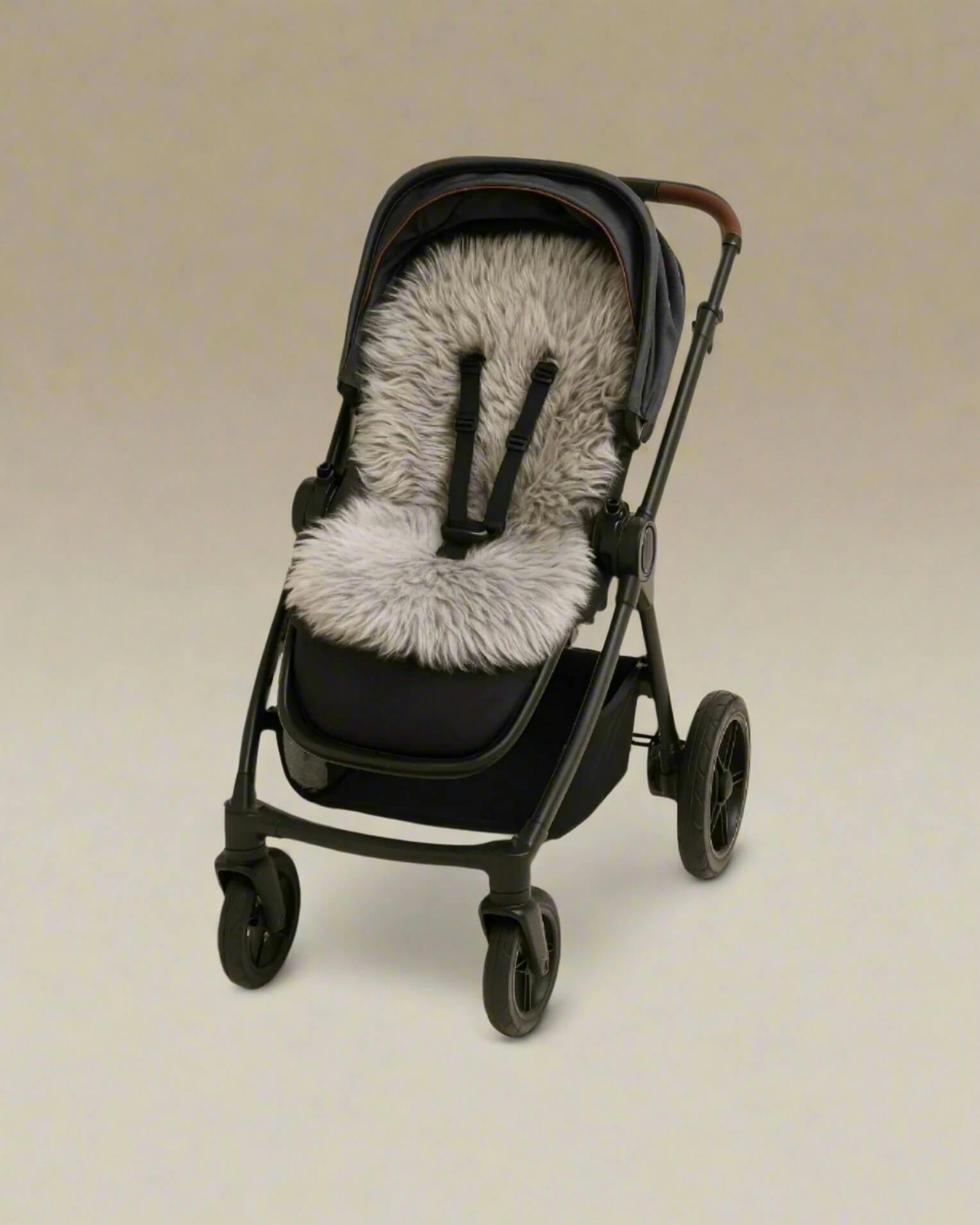Naturally Sheepskins Grey Baby Deluxe Sheepskin Pram Liner