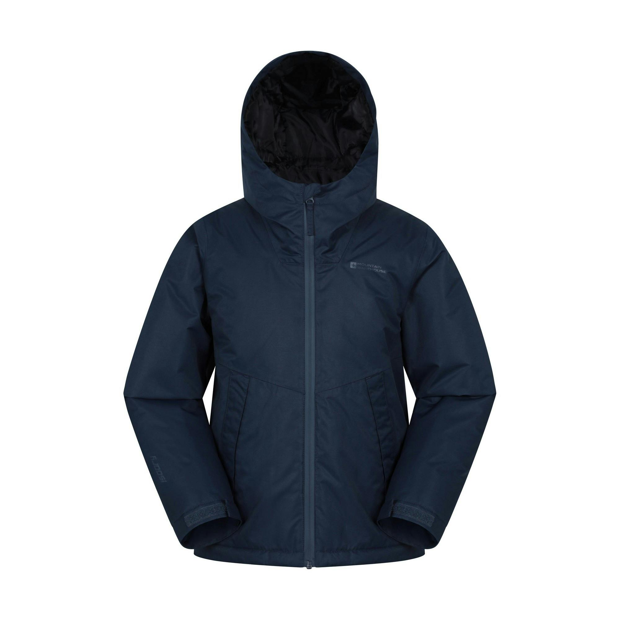 Mountain Warehouse Kids Ravine Padded Waterproof Jacket - Navy - 7-8 Years - Navy - 100% Polyester