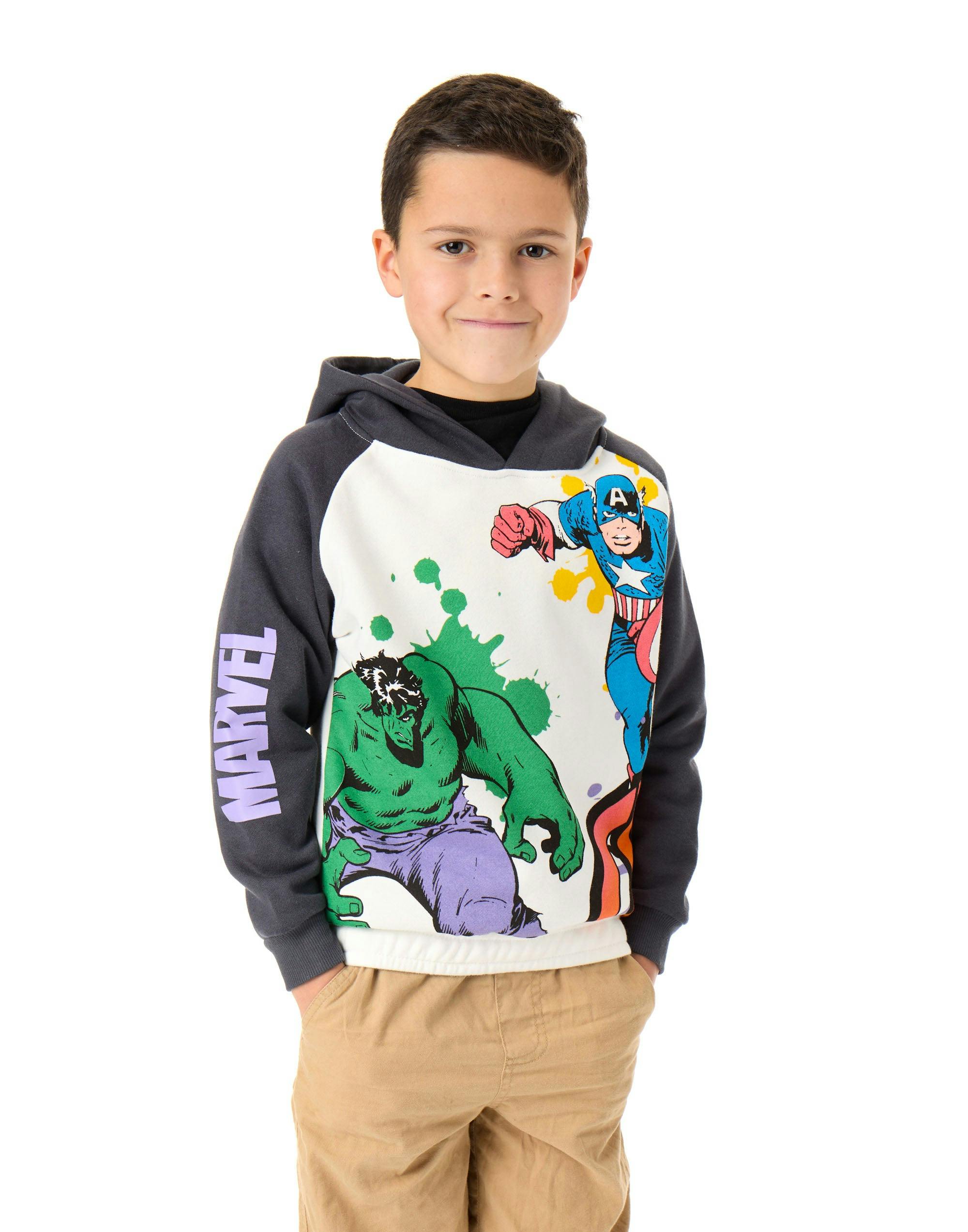 Vanilla Underground Boys Marvel Multicoloured Multi Character Hoodie - 2-3 Years
