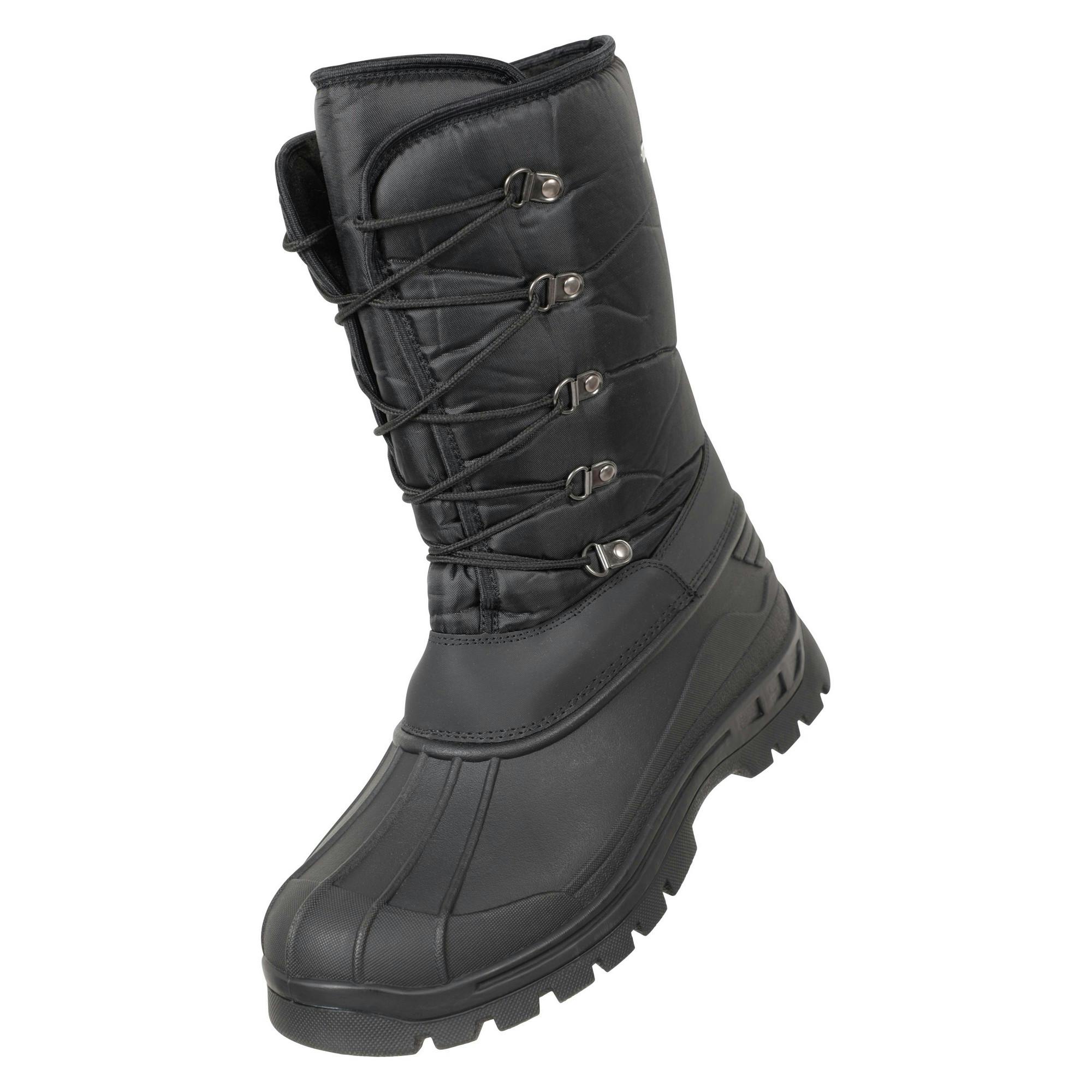Mountain Warehouse Men's Black Plough Ski Boots / Snow Boots - 9 Uk - 50% Textile/50% Synthetic