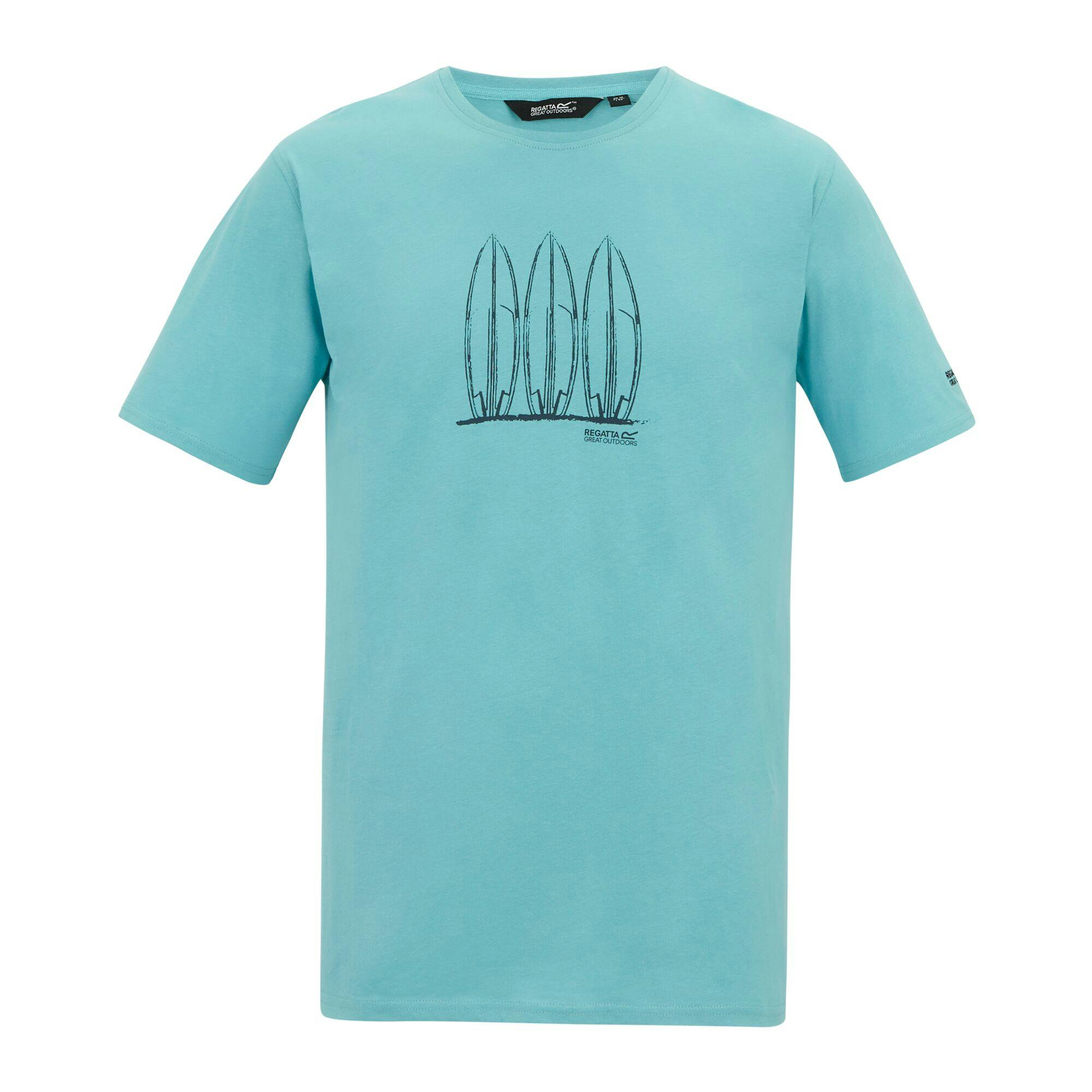 Regatta Men's Blue Cline Ix Surfboard T-Shirt - Nordic - Nordic - 5XL - 95% Cotton/5% Viscose