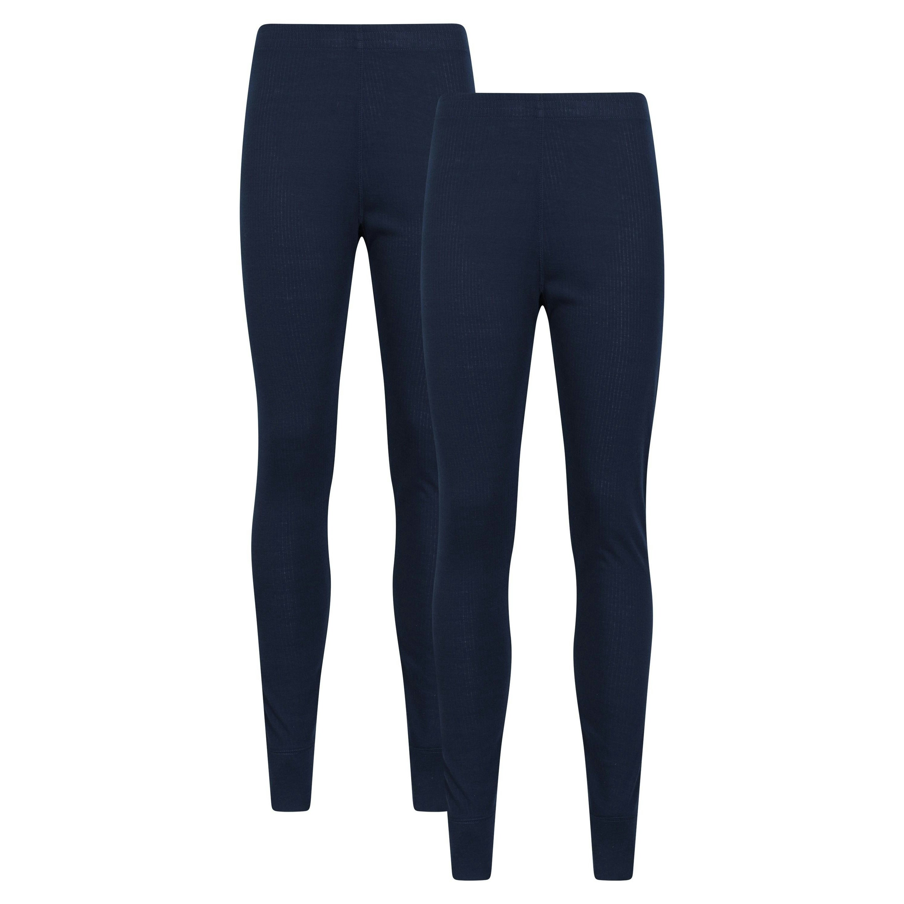 Mountain Warehouse Women's / Talus Thermal Base Layer Leggings (Pack Of 2) - Navy - 24 Uk - Navy - 100% Polyester