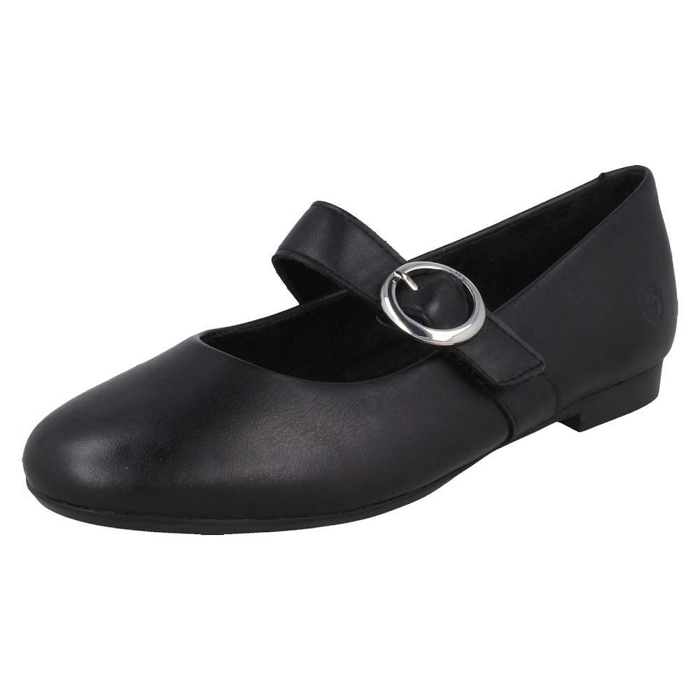 Remonte Women's Black Mary Jane Hook And Loop Shoes D0k14 - Uk 6.5