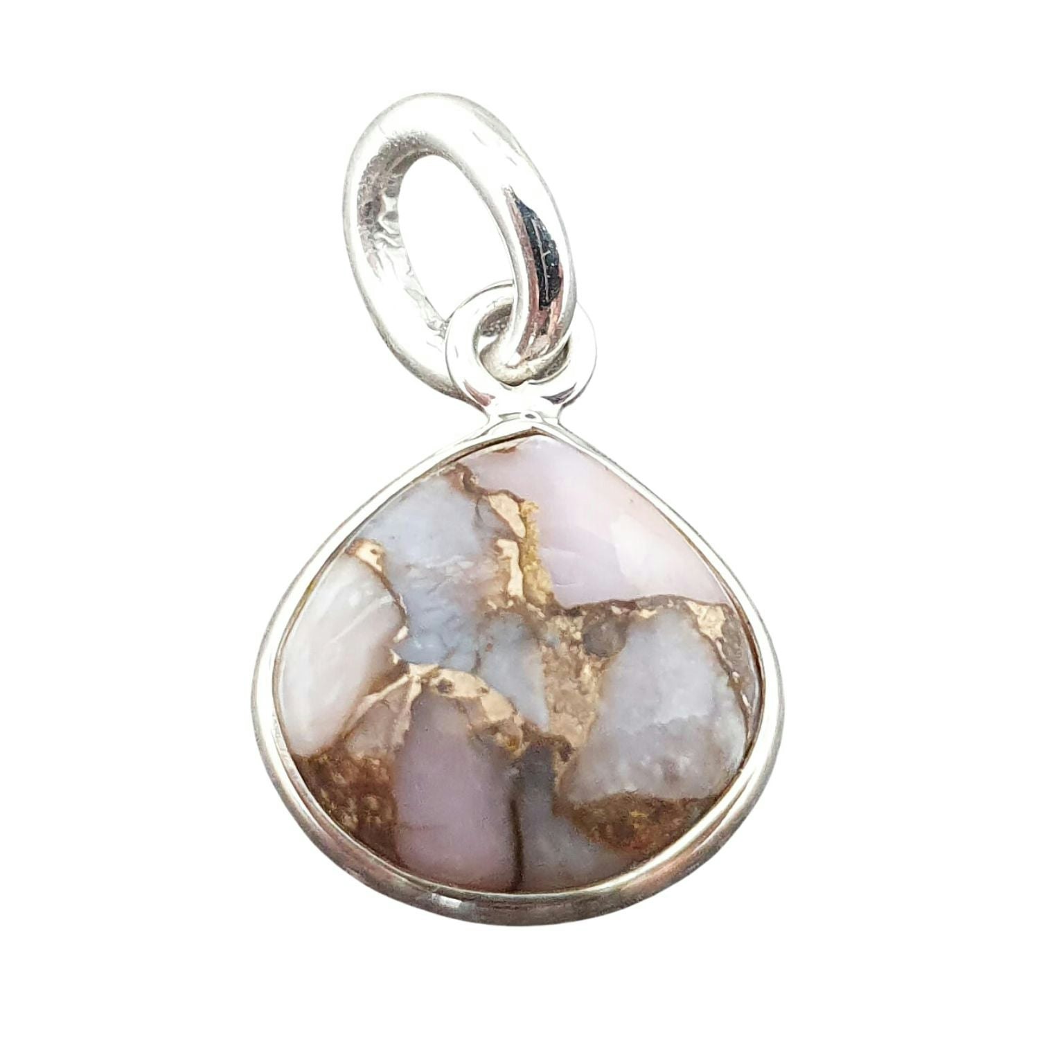 Harfi Silver 925 Sterling Round Bezel Pendant Opal