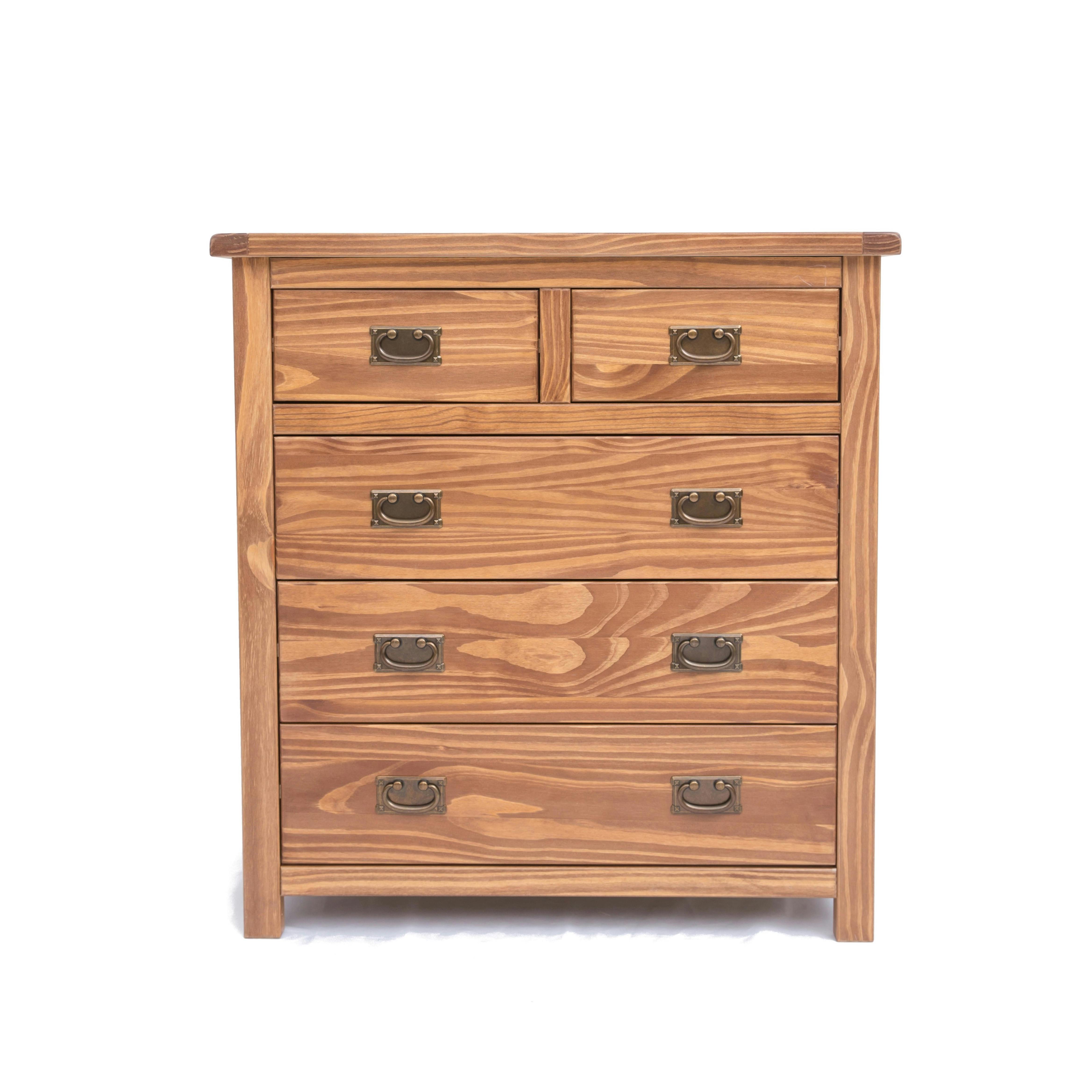Cabinet Bits Brown Padua 5 Drawer Chest Of Drawers Bras Drop Handle
