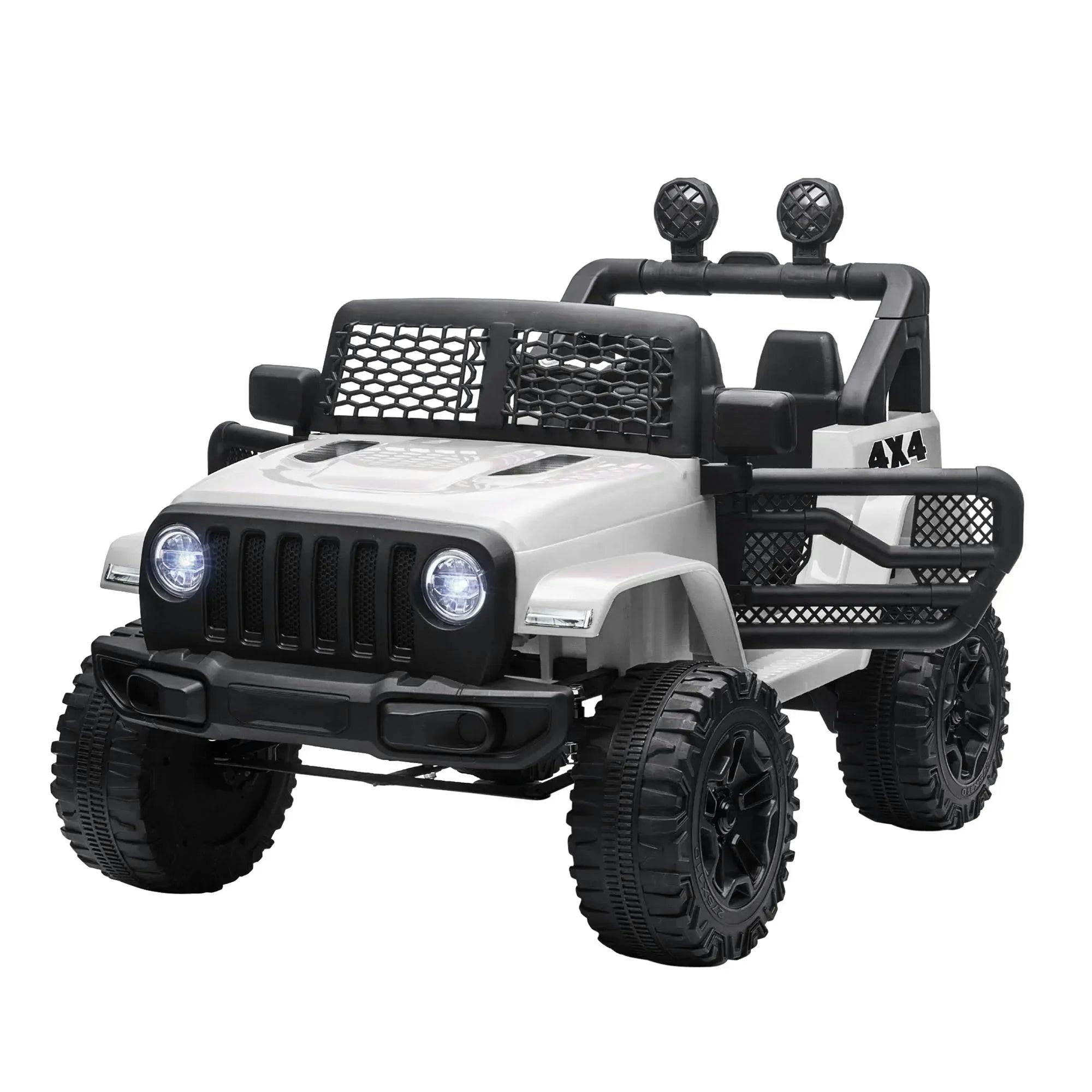 Bobobiy White 12V Kids Electric Ride On Car Truck Toy Suv With Remote Control For 3-6 Yrs - Image 7