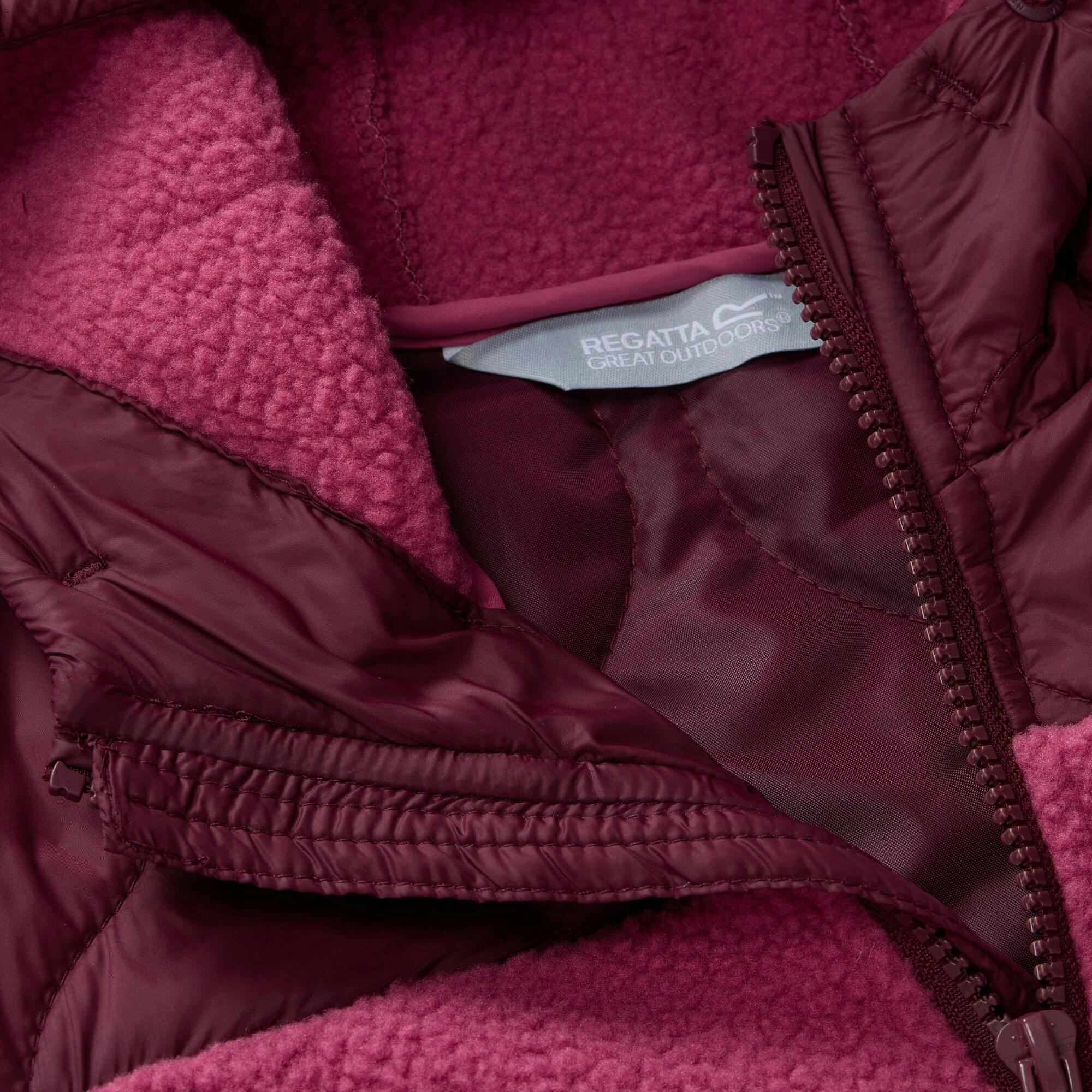 Regatta Kids Myla Hybrid Jacket - Fig/Violet - 3-4 Years - Fig/Violet - 70% Polyester/30% Recycled Polyester