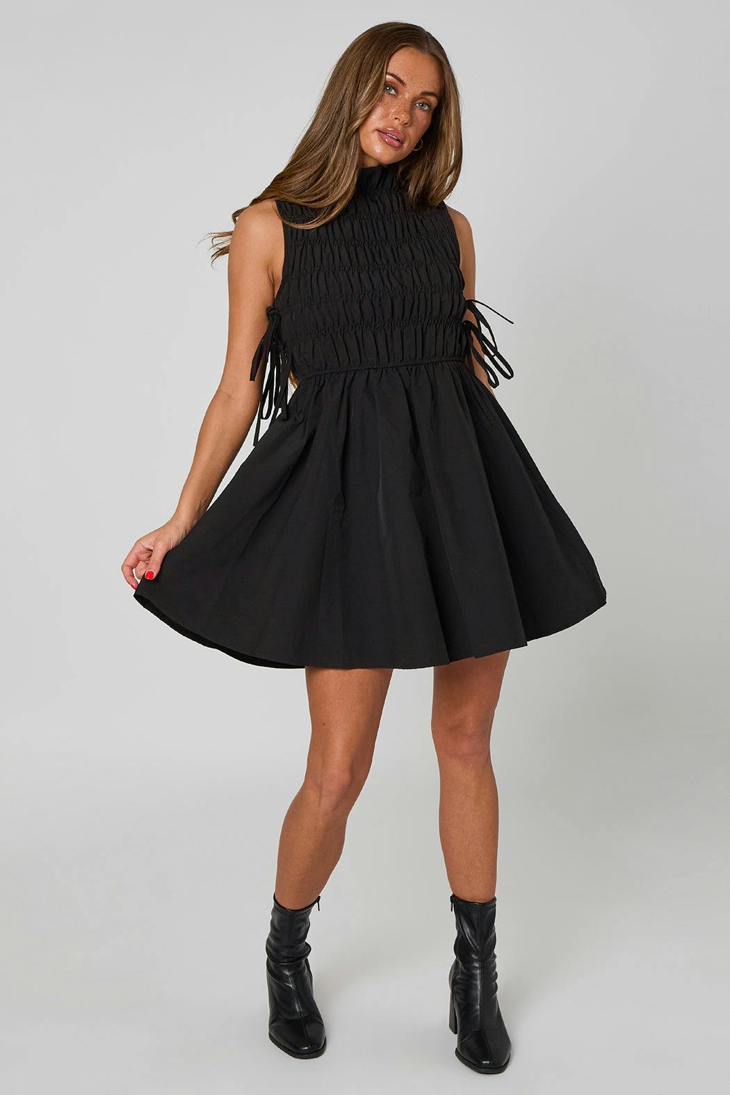 Urban Bliss Shirred Mini Dress - 8