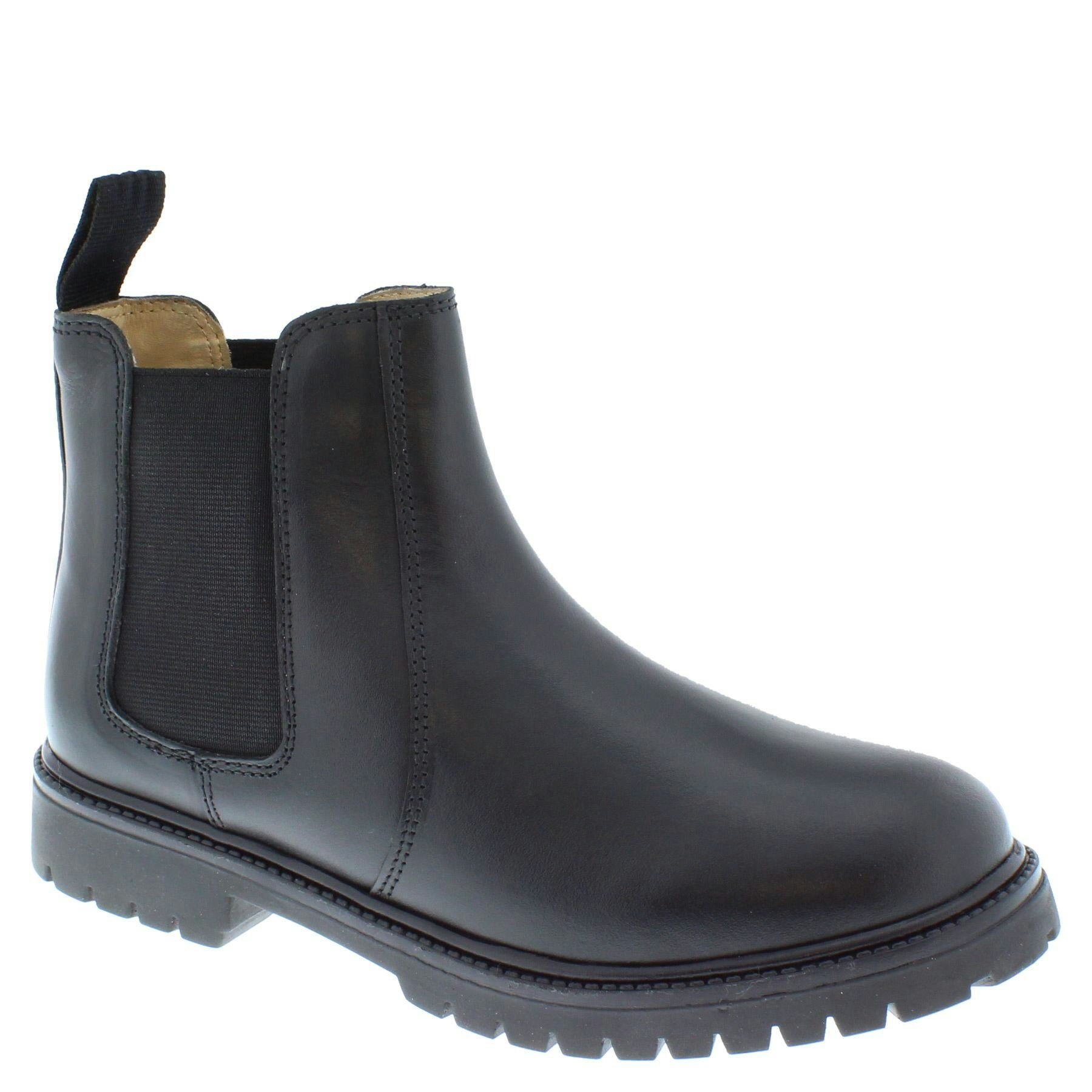 Frank James Boys Black Rutland Girls Infant Junior Leather Chelsea Dealer Boots - 3 Uk - 3 Uk