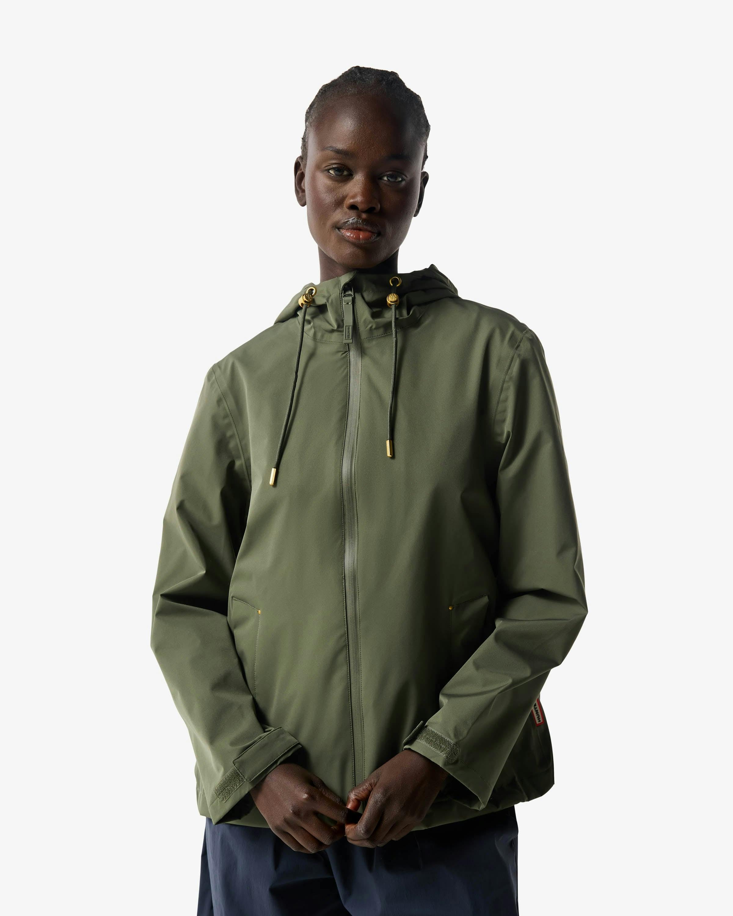 Hunter Women's Green Original Lightweight Waterproof Rain Jacket Extra Small - Image 5