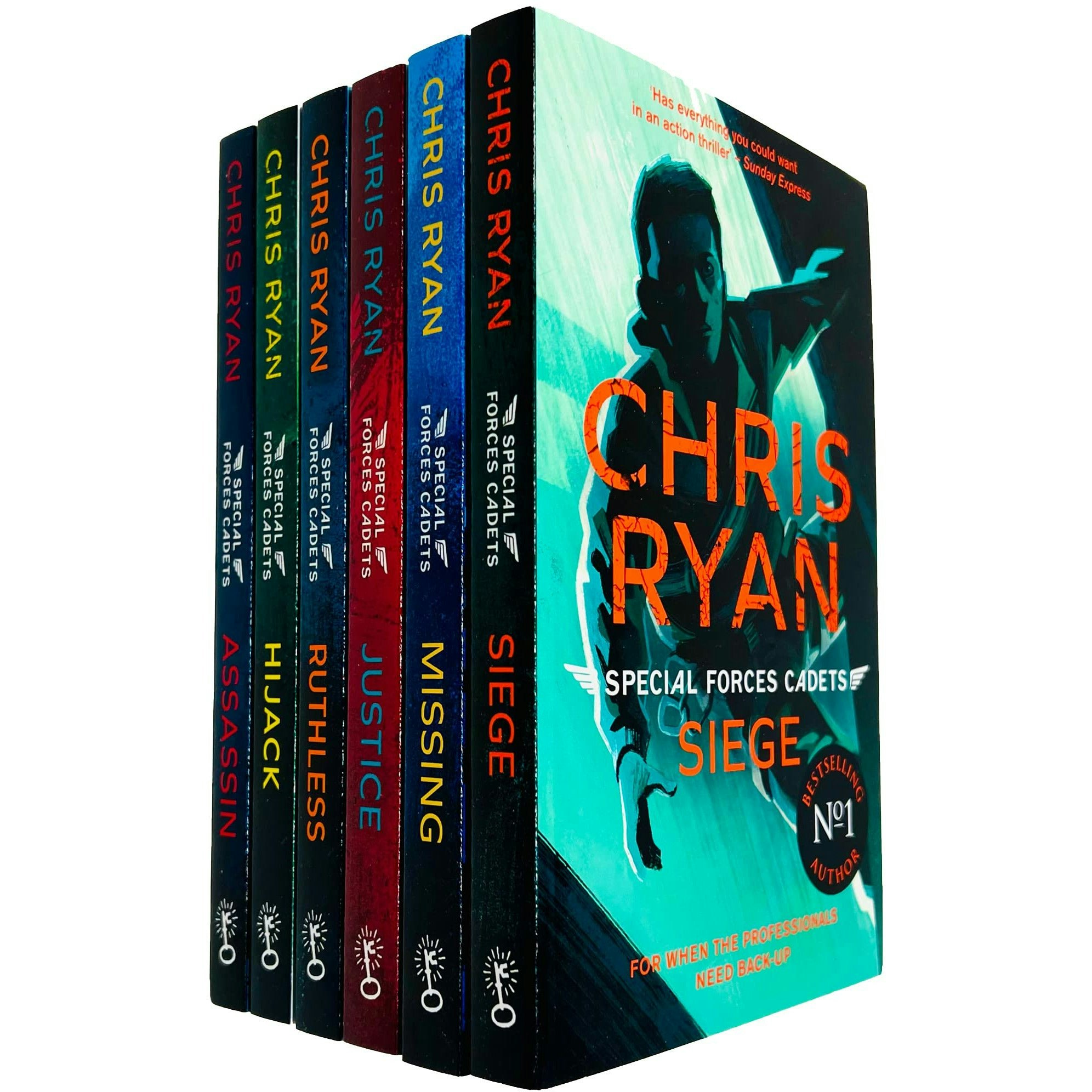 Hot Key Books Special Forces Cadets Book Set By Chris Ryan - Siege, Missing, Justice, Ruthless, Hijack, Assassin Size 6