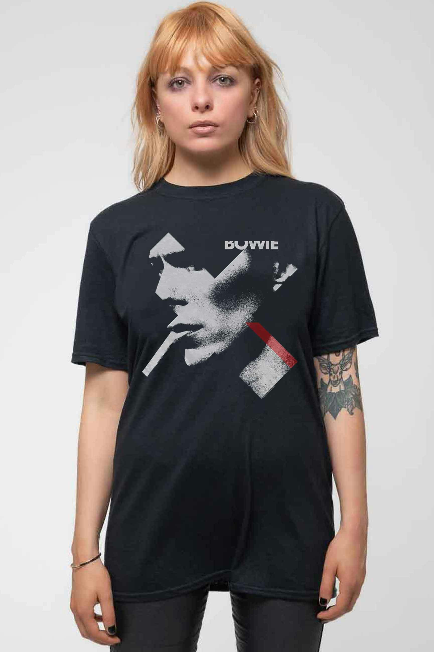 Paradiso Clothing Unisex Red/Black David Bowie X Smoking Portrait T Shirt - M
