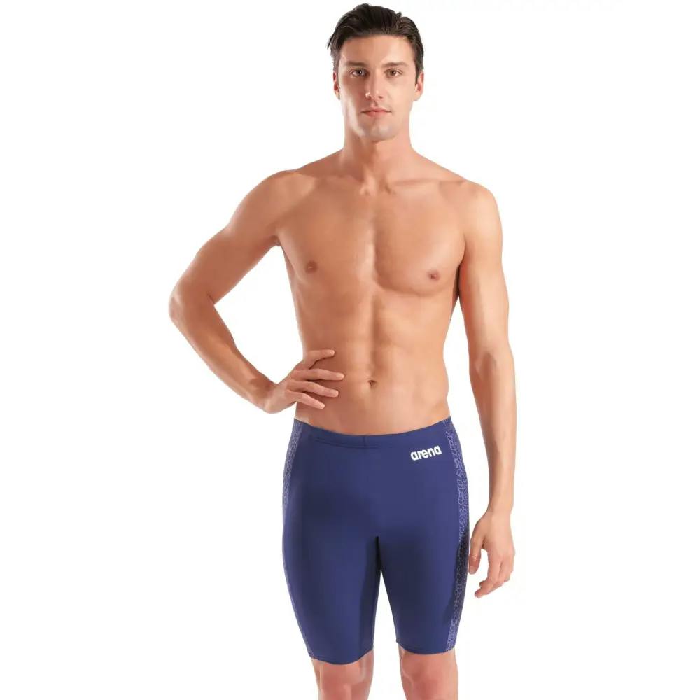 Arena Men's Snakeskin Swim Jammer- Navy - Waist Size 38