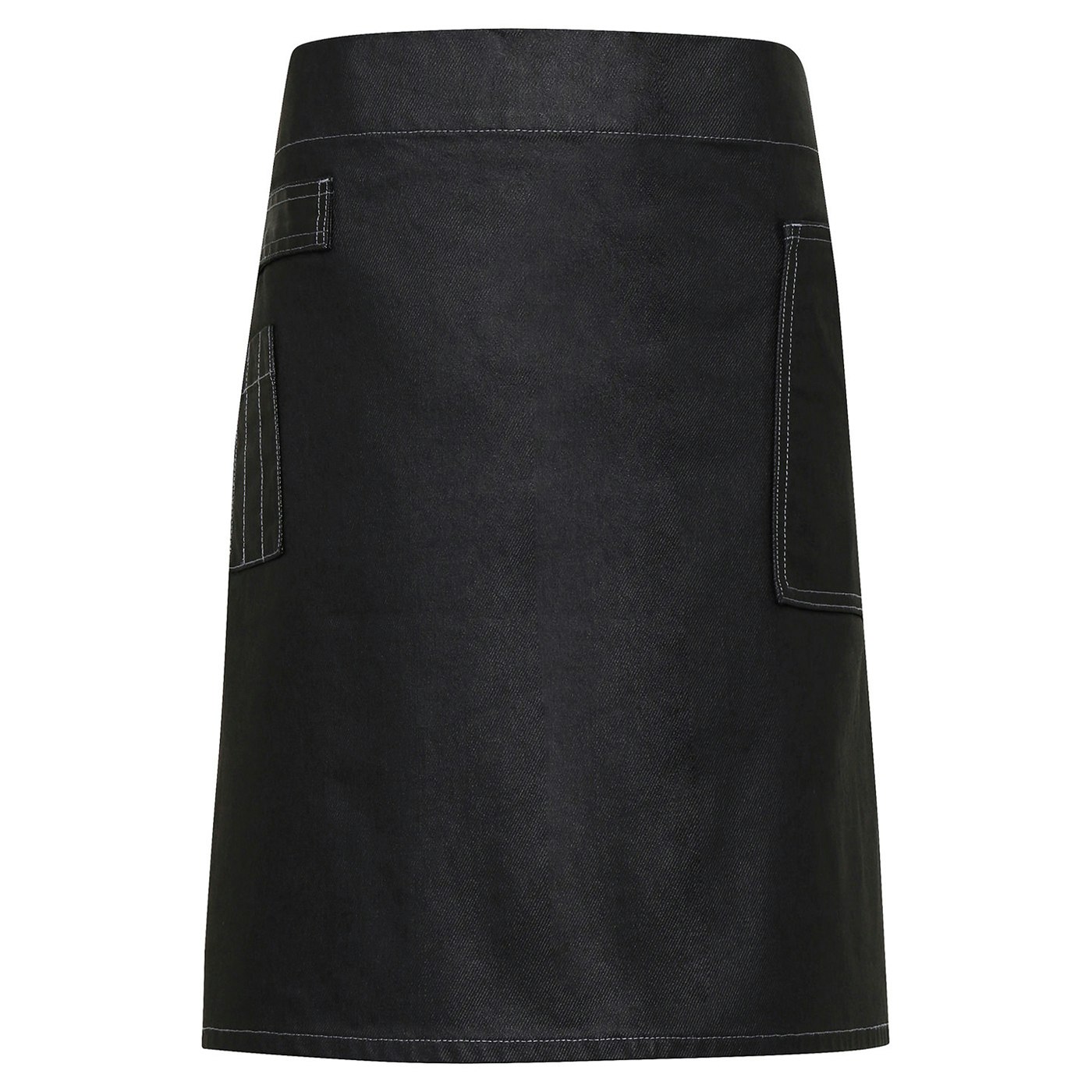 Premier Unisex True Black Division Waist Apron In - Image 2
