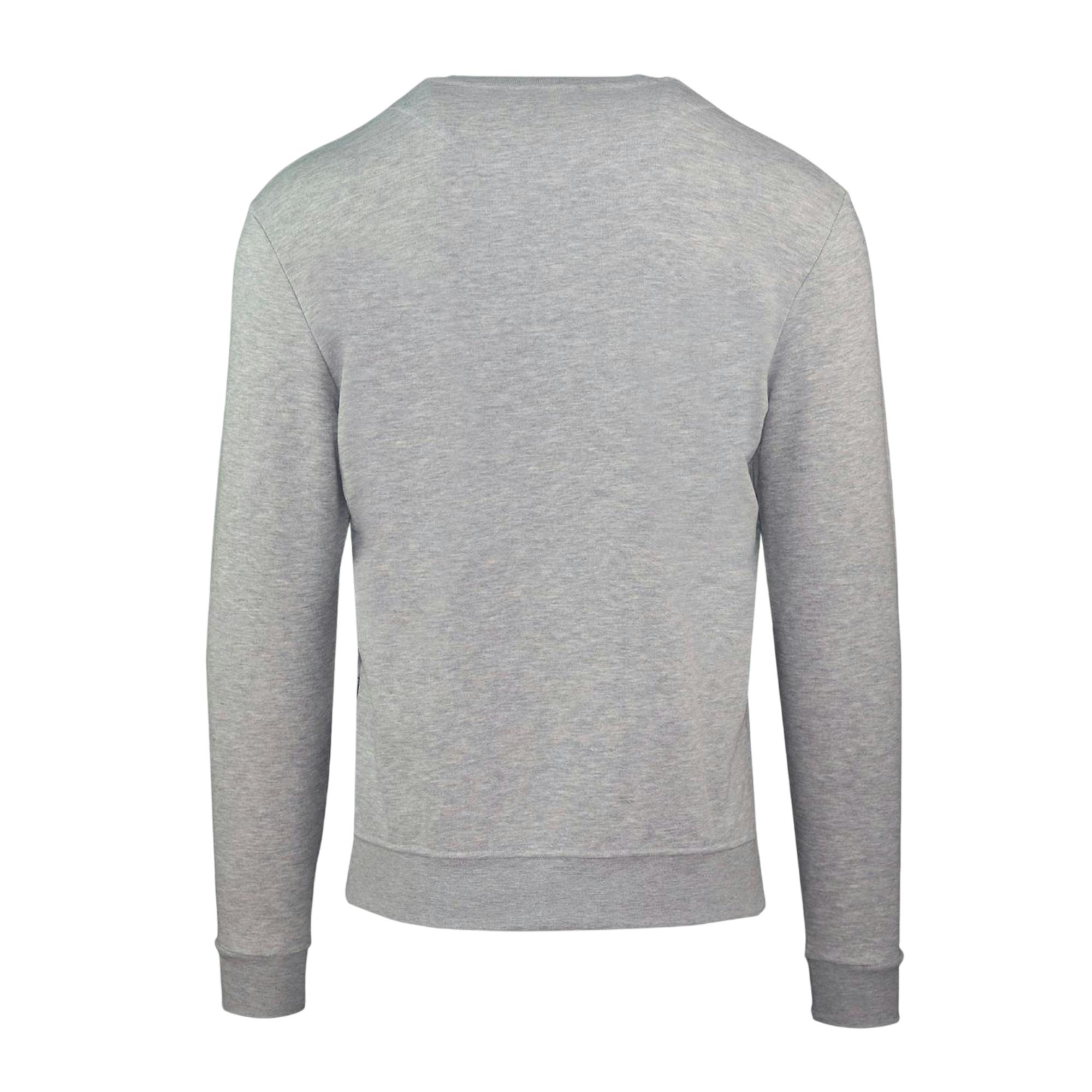 Aquascutum Men's Grey Script Crew Neck Regular Sweatshirt - M - 100% Mixed