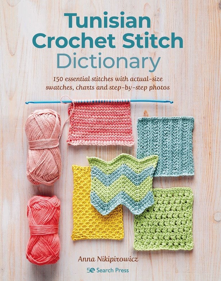Tunisian Crochet Stitch Dictionary: 150 essential stitches with actual-size swa - Image 11