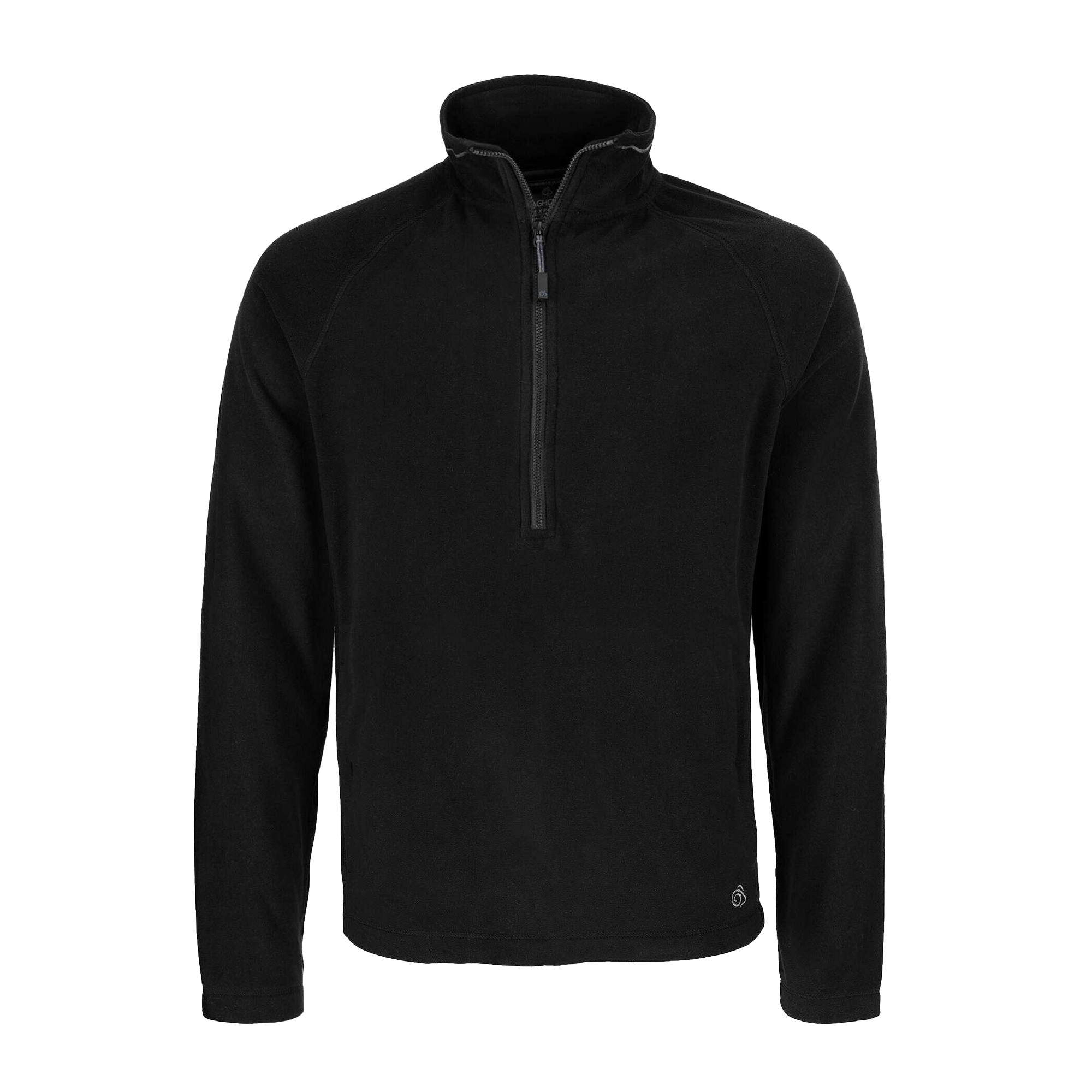 Craghoppers Men's Black Expert Corey 200 Half Zip Fleece Top - 3XL - 100% Recycled Polyester