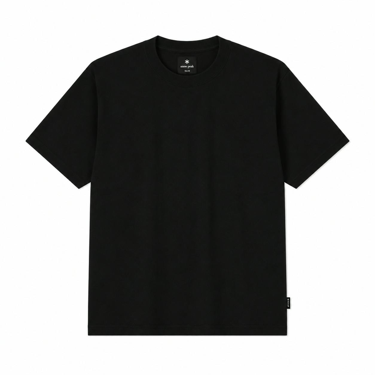 Snow Peak Black Back Printed Logo T-Shirt - M