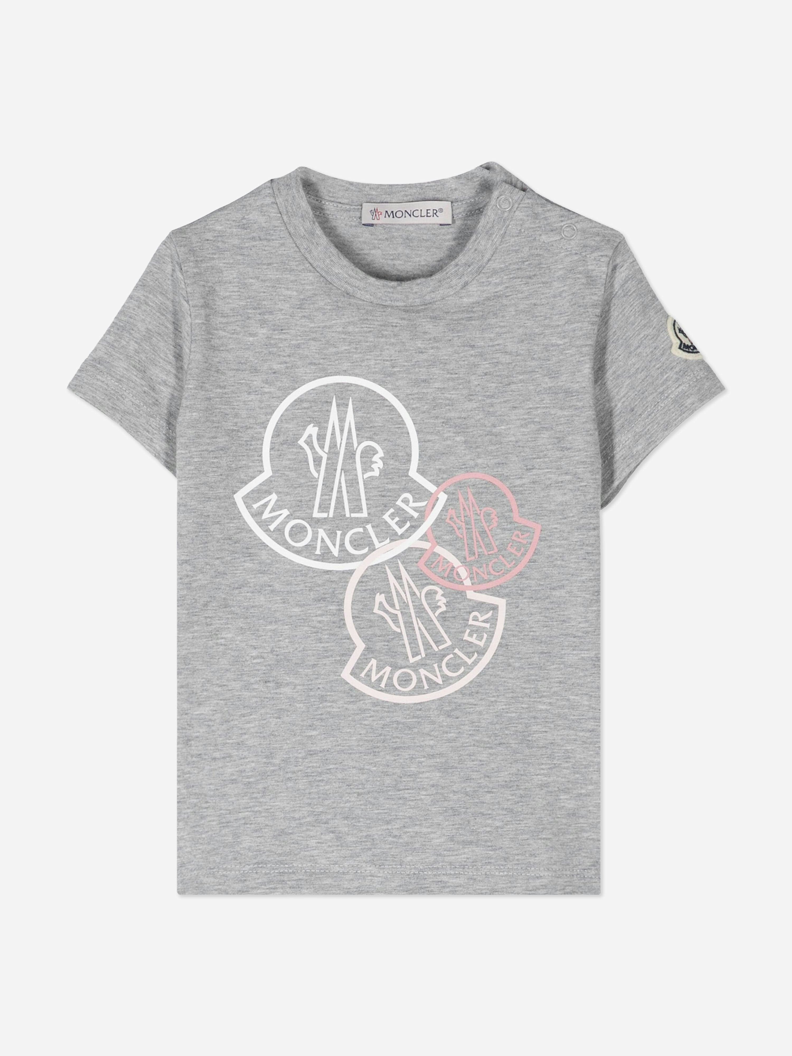 Moncler Enfant Women's Grey Baby Girls Logot-Shirt In - 3 Yrs