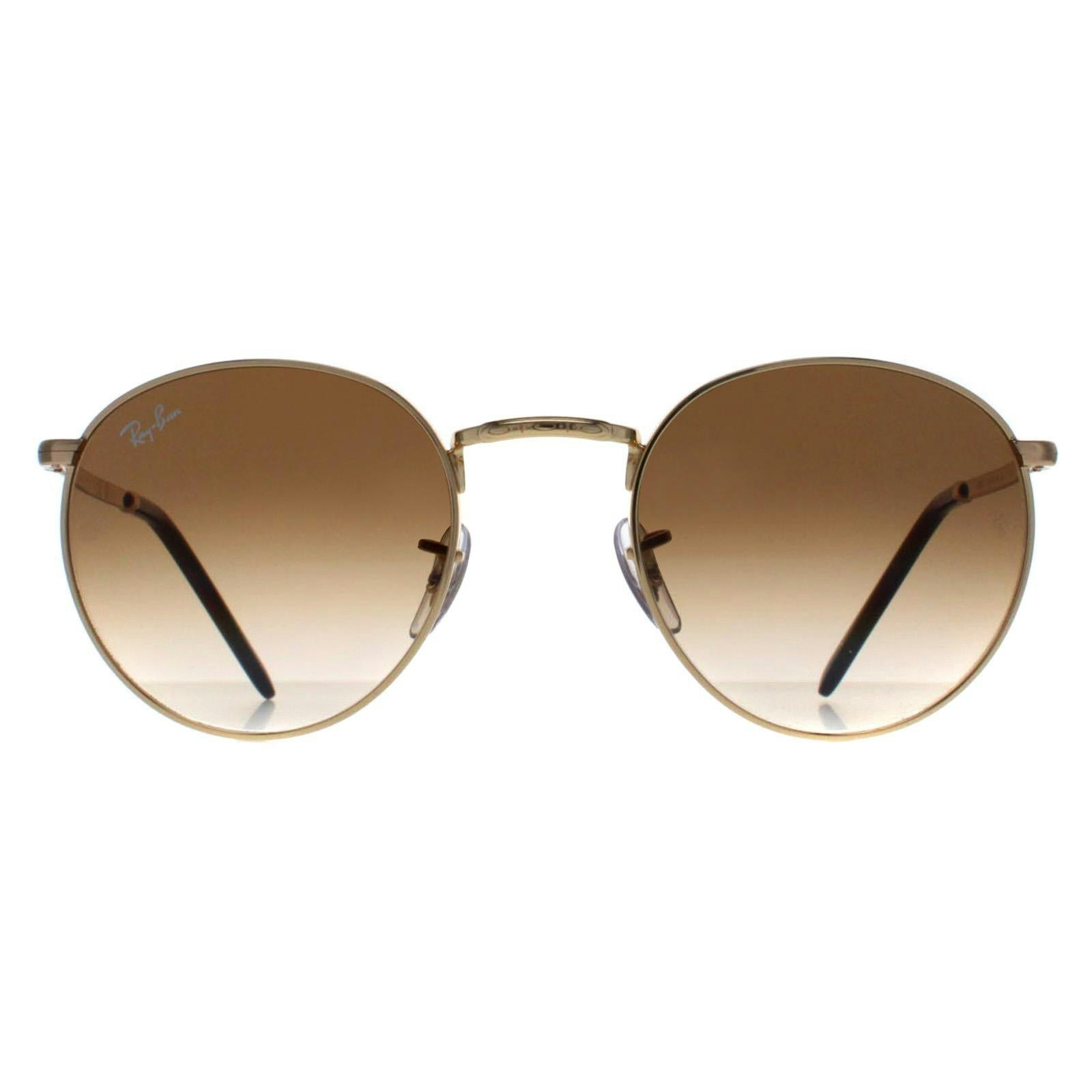 Ray-Ban RB3637 New Round Sunglasses - Gold Brown Gradient - Metallics - One Size - Image 2