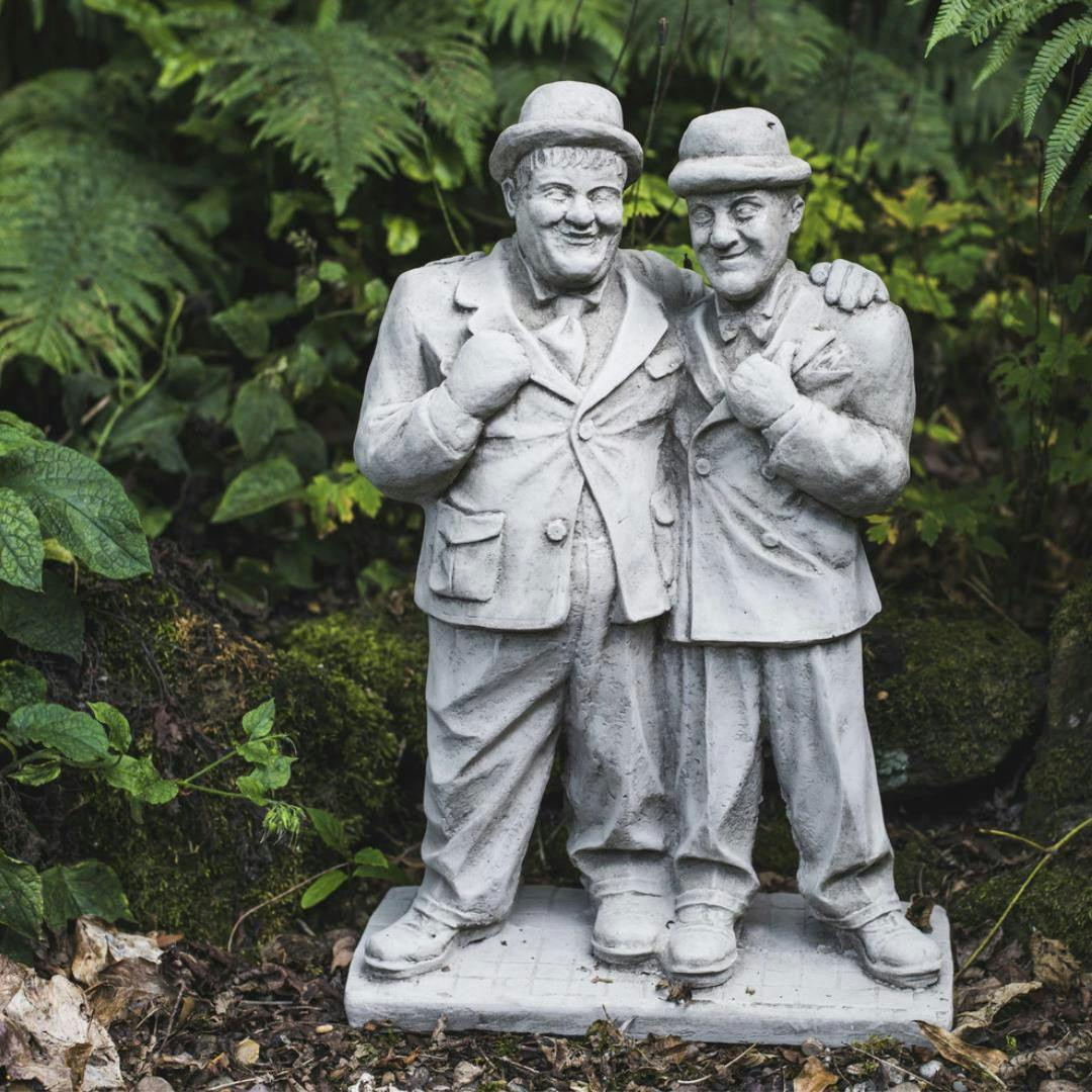 Rackhams Laurel & Hardy Detailed Comical Garden Ornament