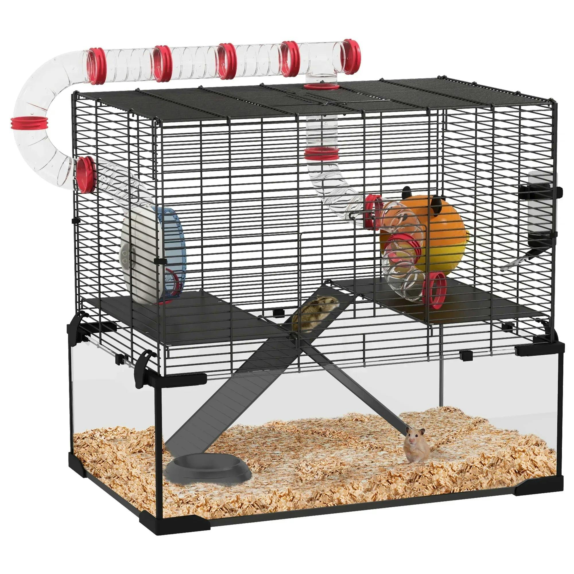 B&Q - Hamster Cage W/ TubesRampsPlatformsHut60 X 40 X 57Cm - Image 5