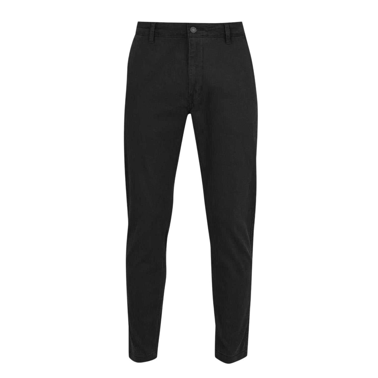 Levis Men's Black Tapered Trousers - 30R - 98% Cotton/2% Elastane