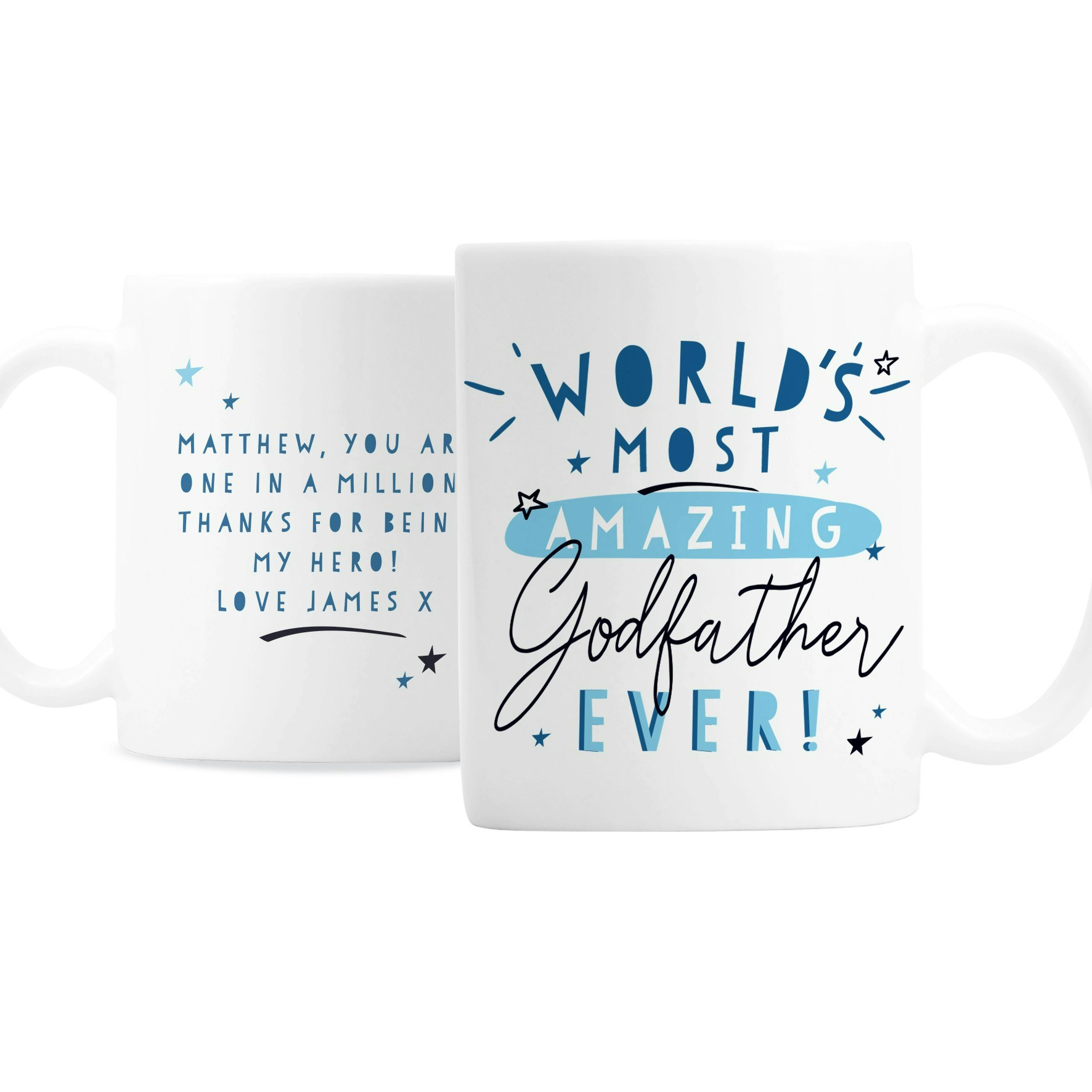 Rackhams Personalised World's Most Amazing Godfather Mug