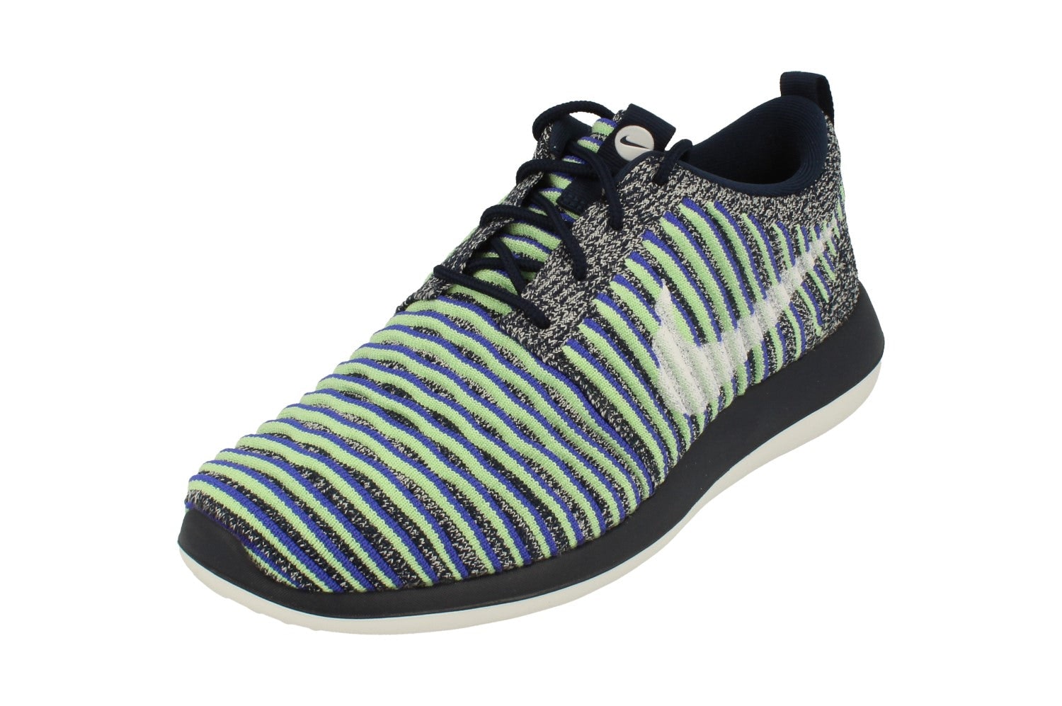 Nike Women's White/Blue/Light Roshe Two Flyknit 844929 401 - Uk 3.5 | Us 6 | Eu 36.5