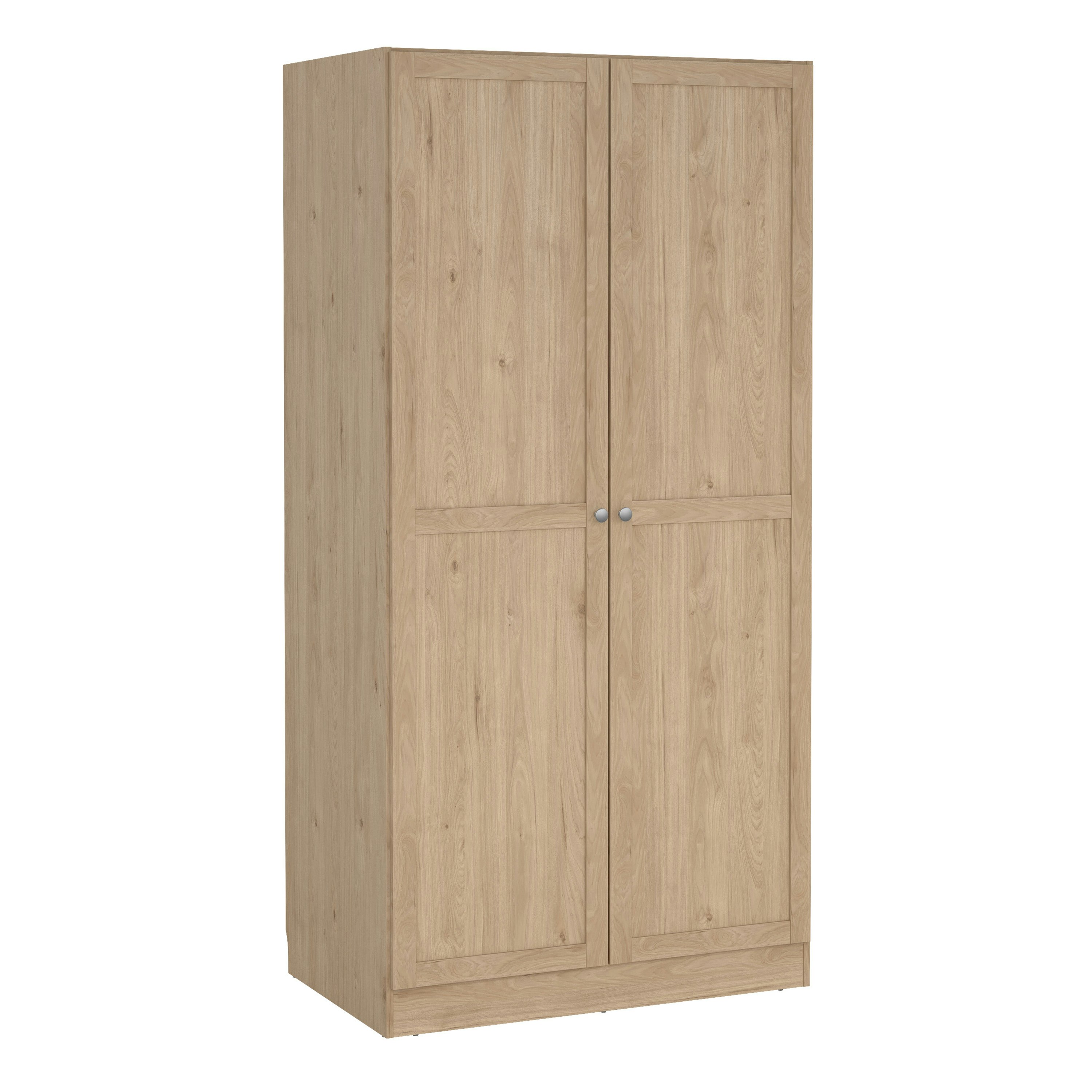 Rackhams Brown Brande Wardrobe With 2 Frame Doors In Jackson Hickory - Malemine - 1