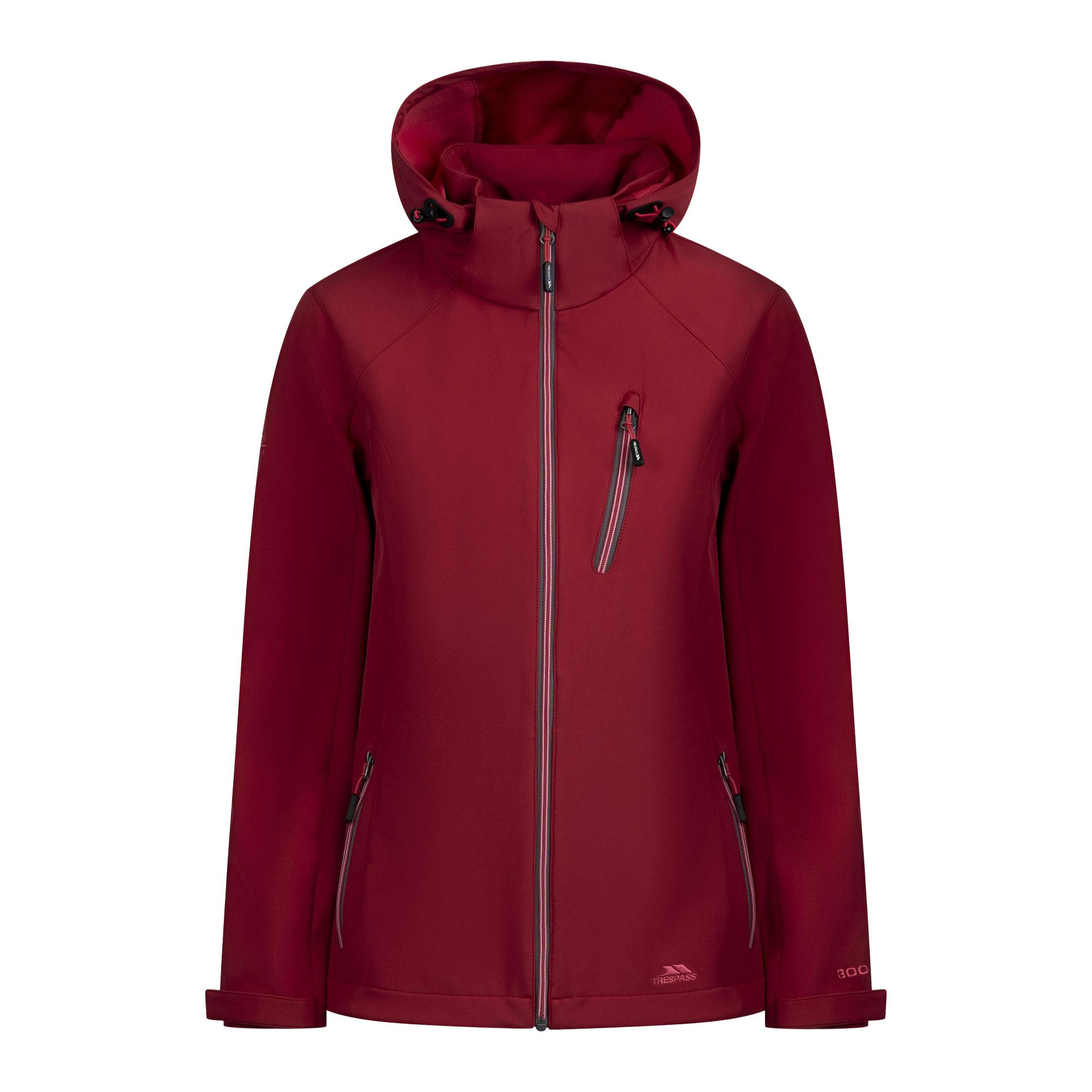 Trespass Women's Persephone Soft Shell Jacket - Claret - S - Claret - 100% Mixed