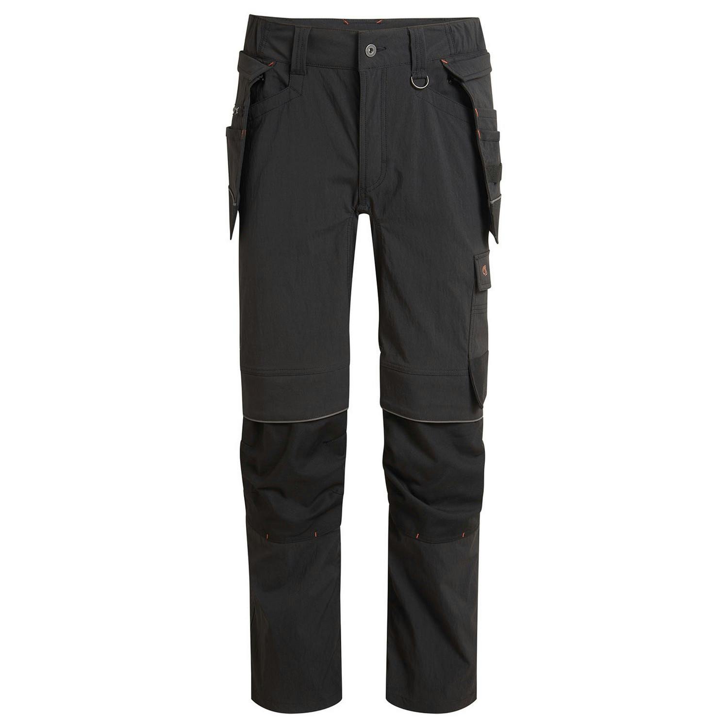 Craghoppers Unisex Black Adult Sheffield Detachable Holster Pocket Cargo Trousers - 38R - 50% Recycled Polyamide/45% Polyamide/5% Elastane