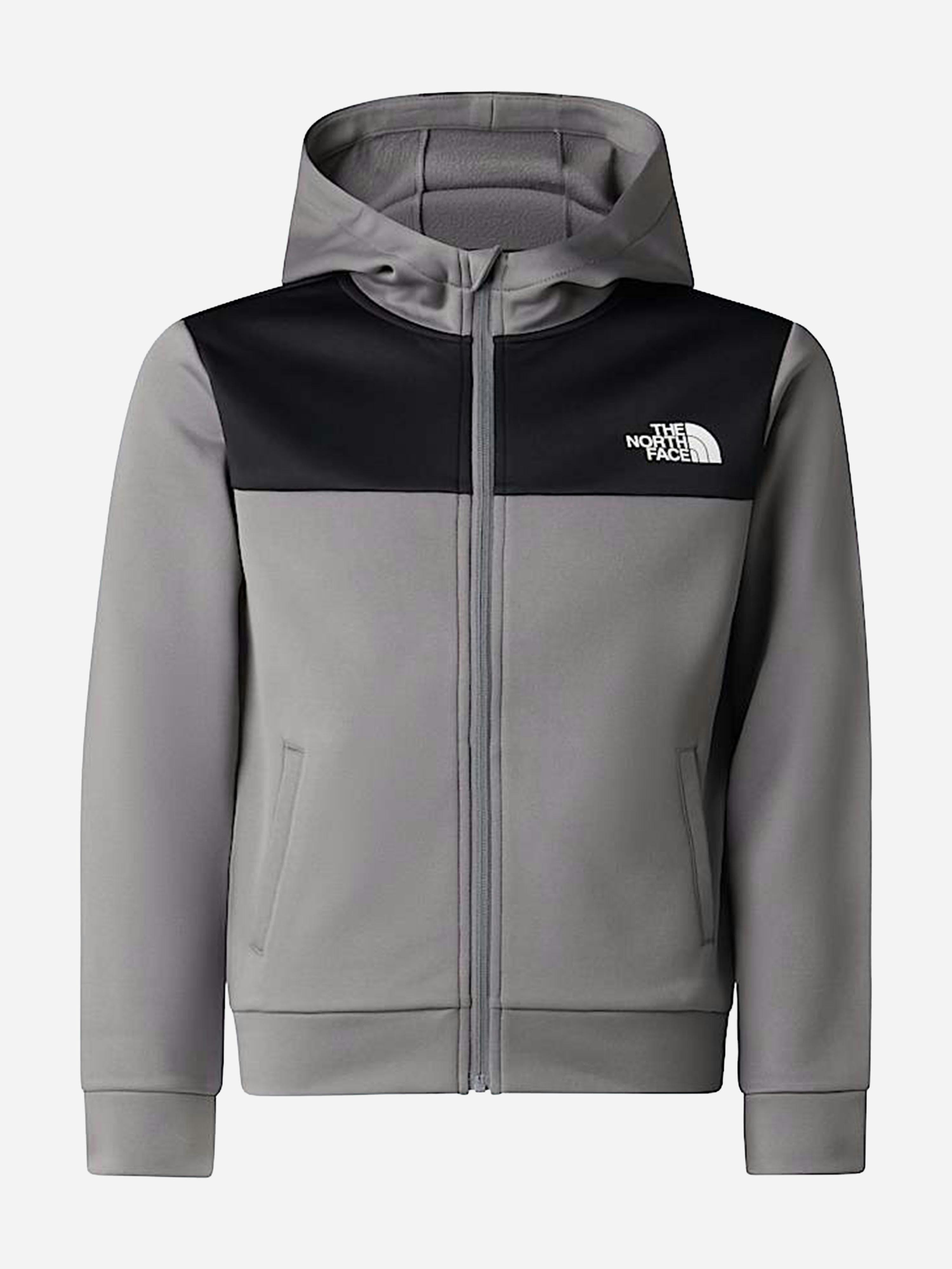 The North Face Boys Grey Kids Reaxion Fz Hoodie In - 10 Yrs