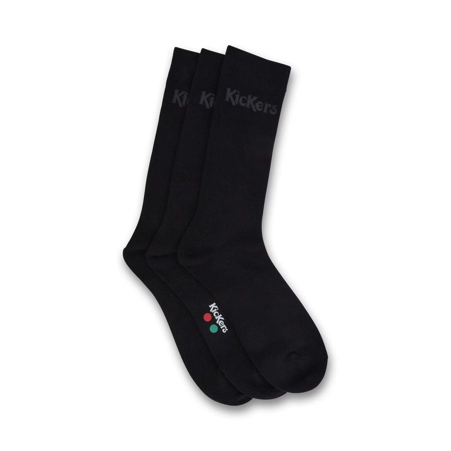 Kickers Black Acc - Kic6000 Joints Bts Socks 3Pck - Large