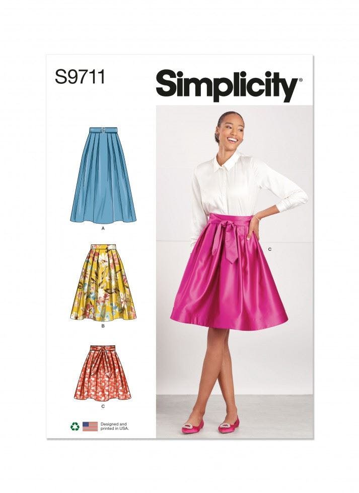 Simplicity Women's Sewing Pattern 9711, Skirts For D5 (4-6-8-10-12) - Intermediate - D5 (4-6-8-10-12)