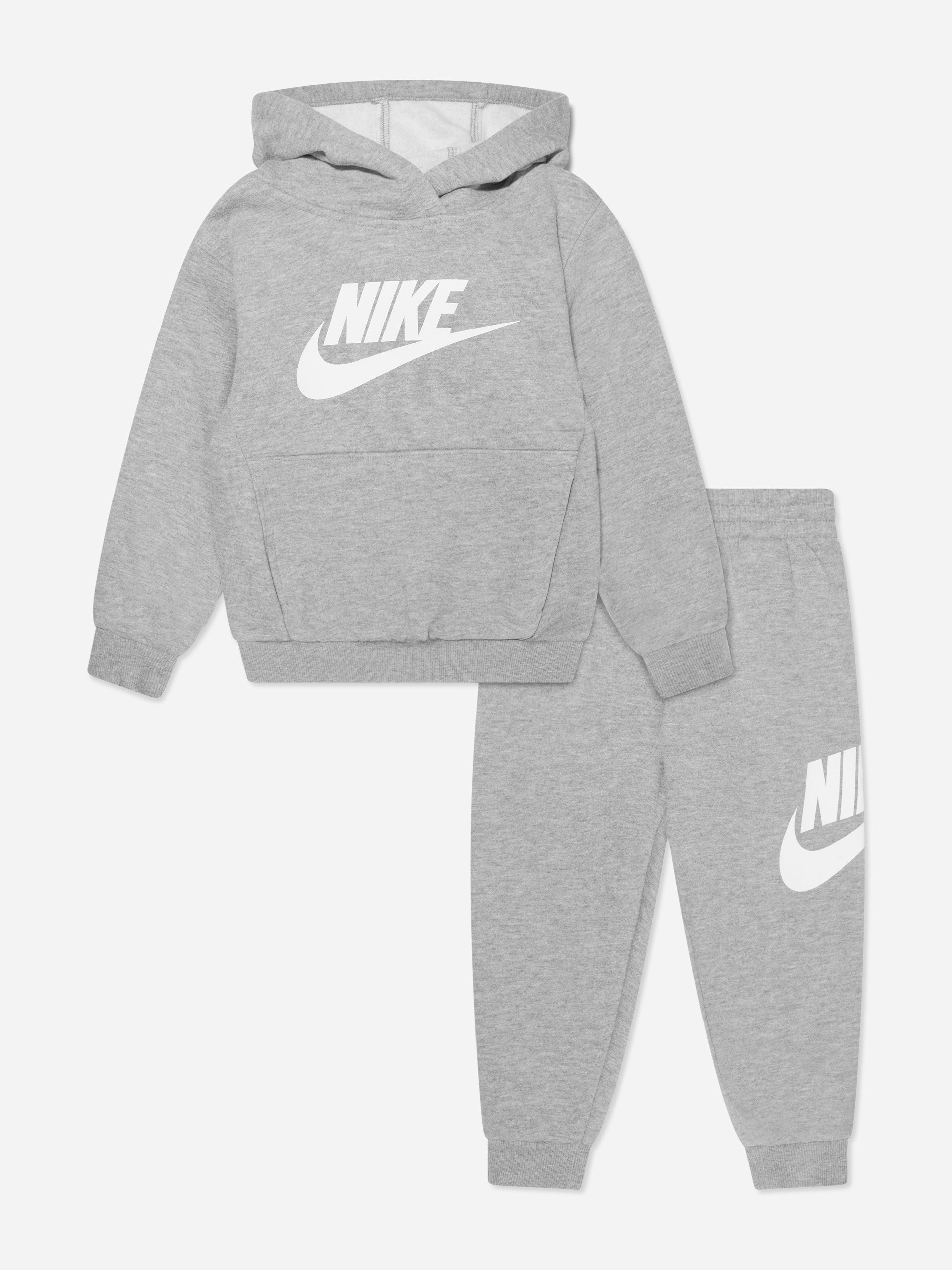 Nike Grey Kids Club Fleece Tracksuit In - 4 - 5 Yrs